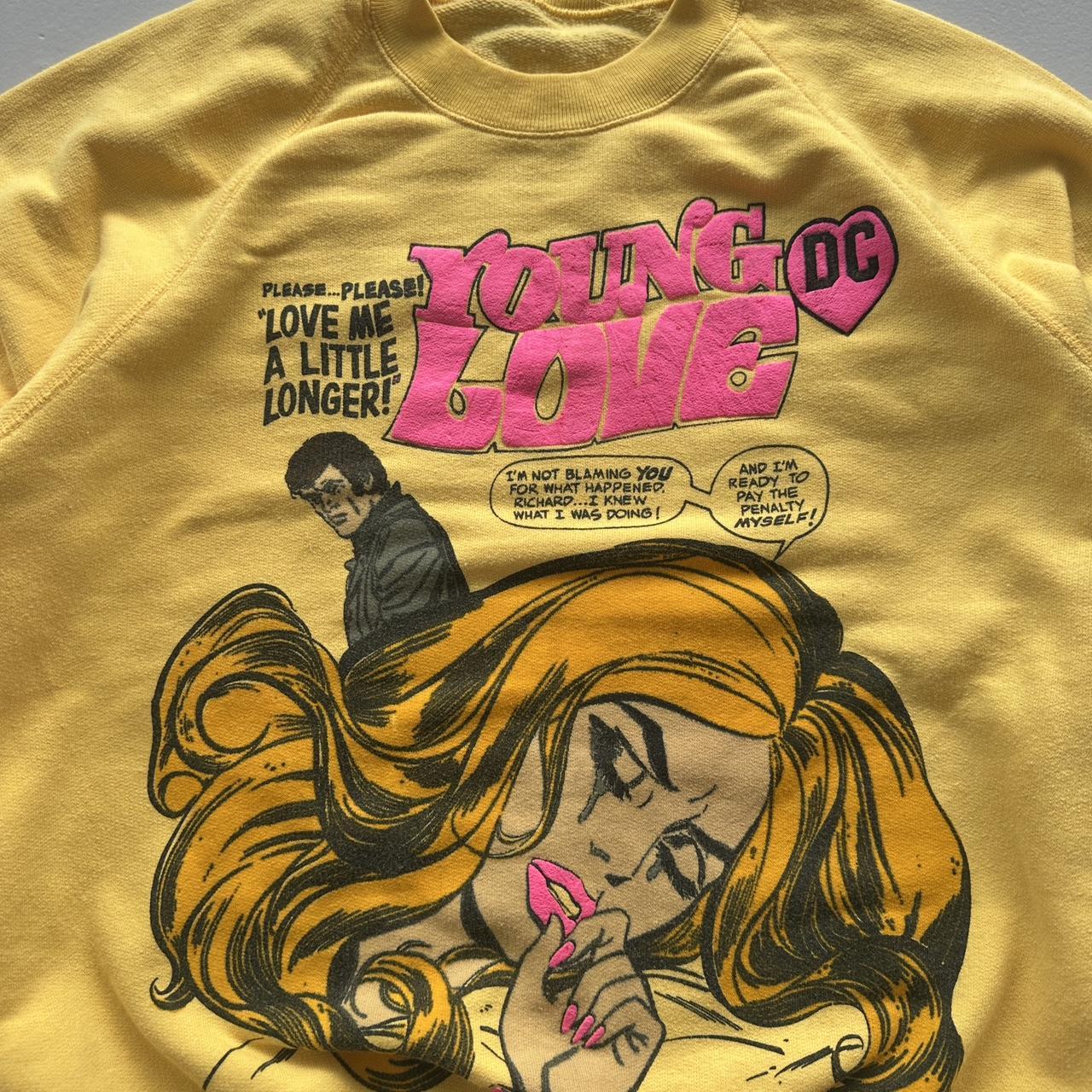 Yellow Young Love DC 1984 80’s Sweatshirt - Medium