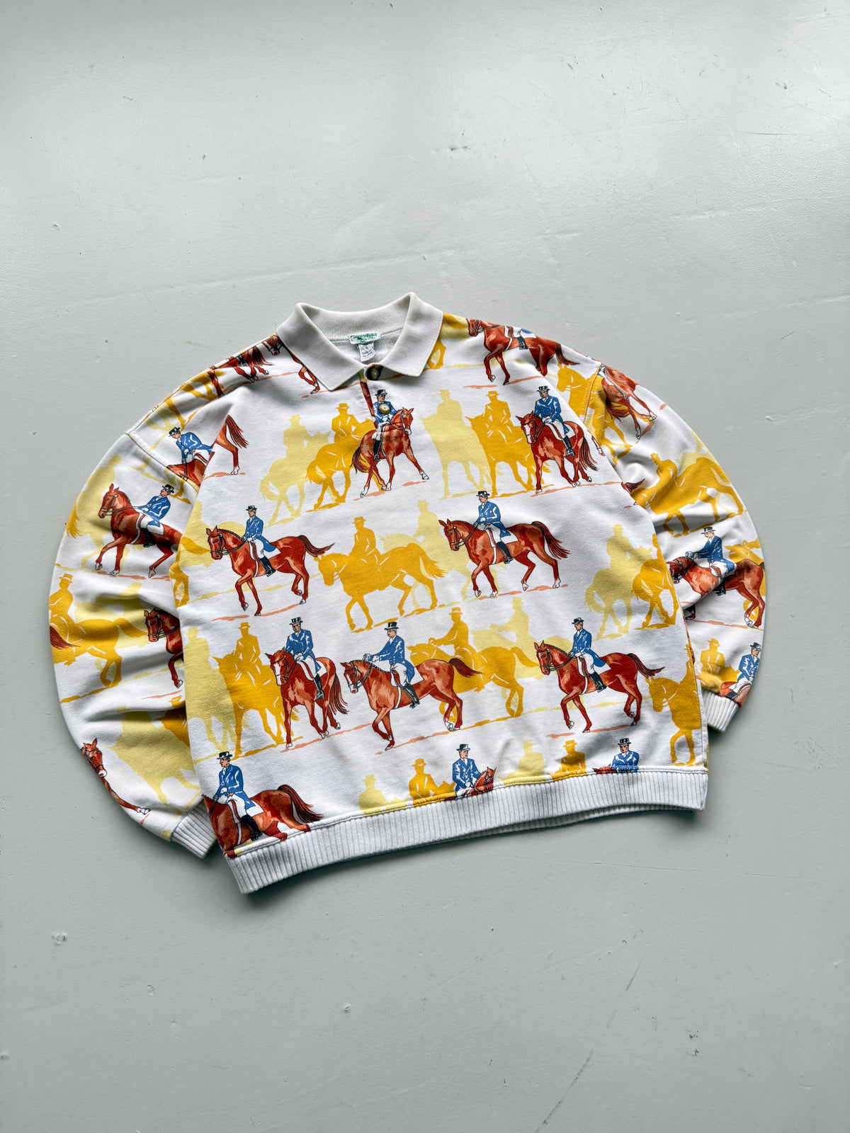 Greenfield Made in Italy Equestrian 80's Vintage Sweatshirt - Medium
