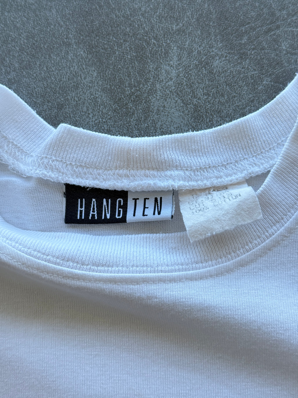 White Hang Ten H.T.U.S.A. 90's Vintage Graphic T-Shirt - Small