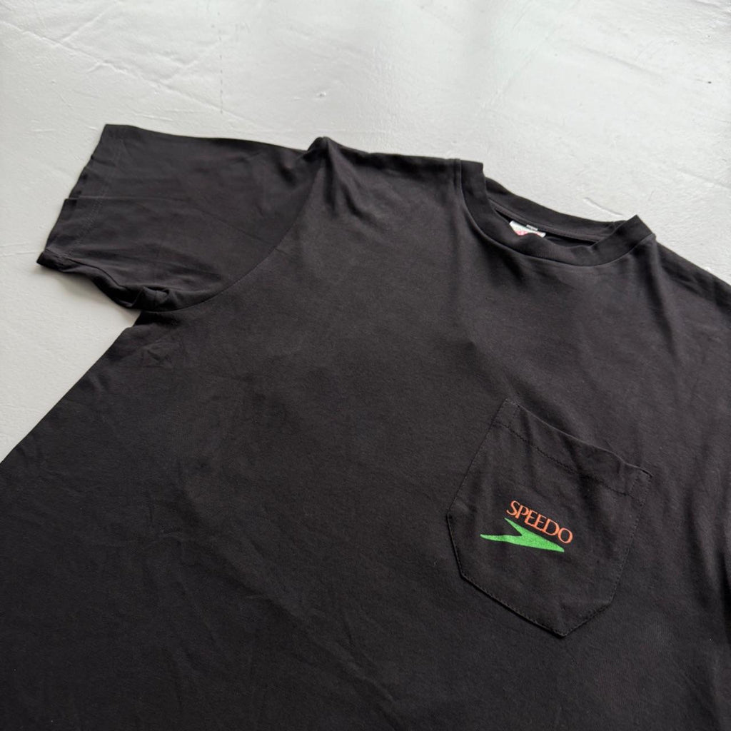 Black Speedo 90s Deadstock Graphic T-Shirt - Medium