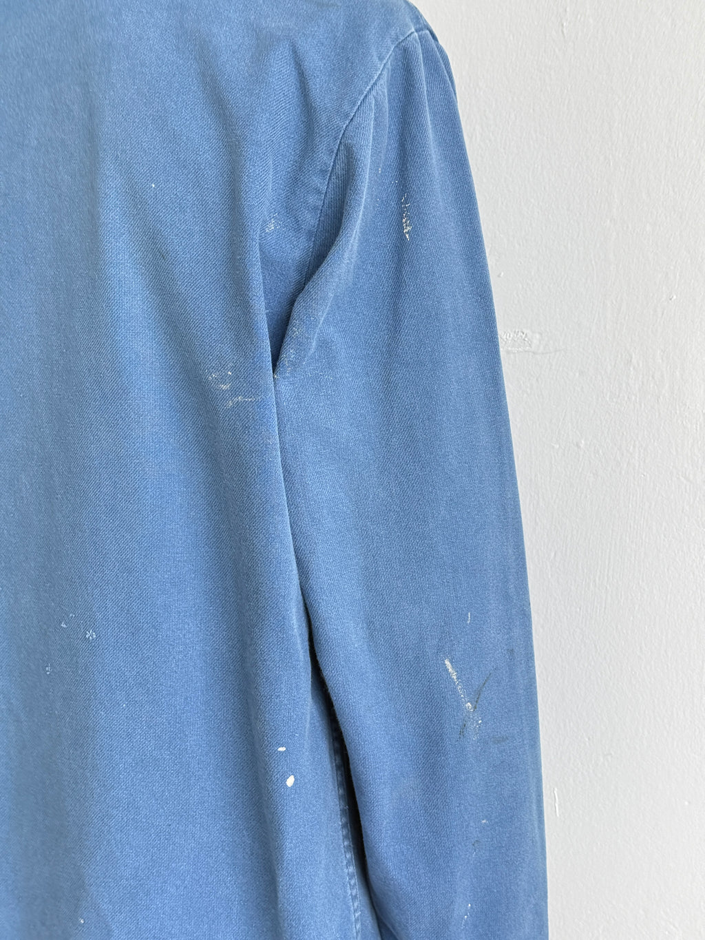 Thrashed Blue French 80's Vintage Workwear Chore Jacket CH444 - Small