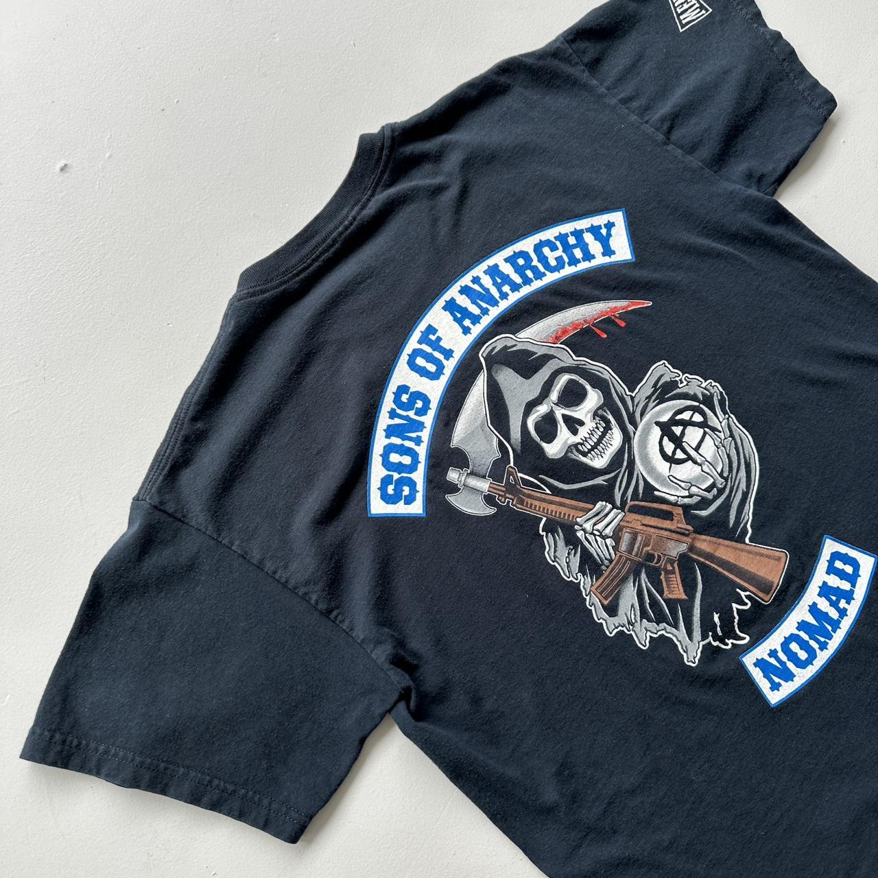 Navy Sons Of Anarchy Biker 00s Vintage T-shirt - Medium