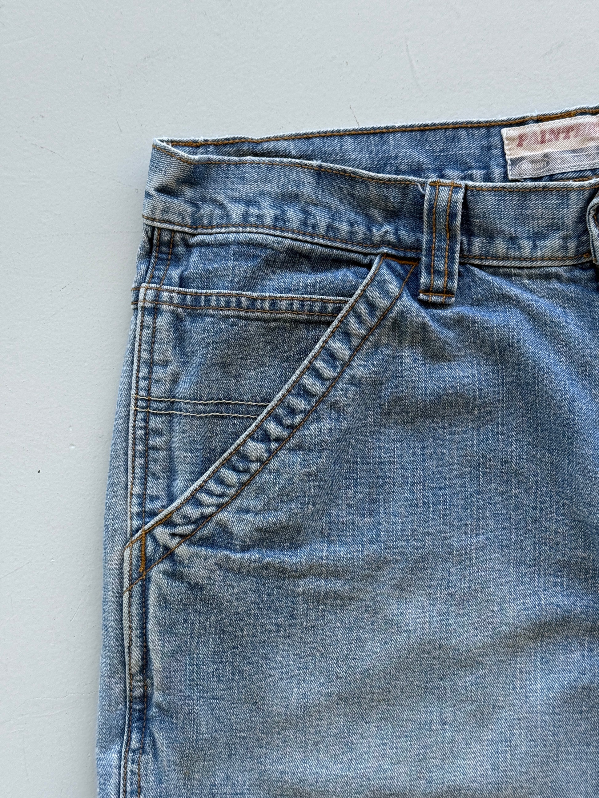 Blue Old Navy 00's Vintage Baggy Carpenter Denim Shorts - W32 x L10.5
