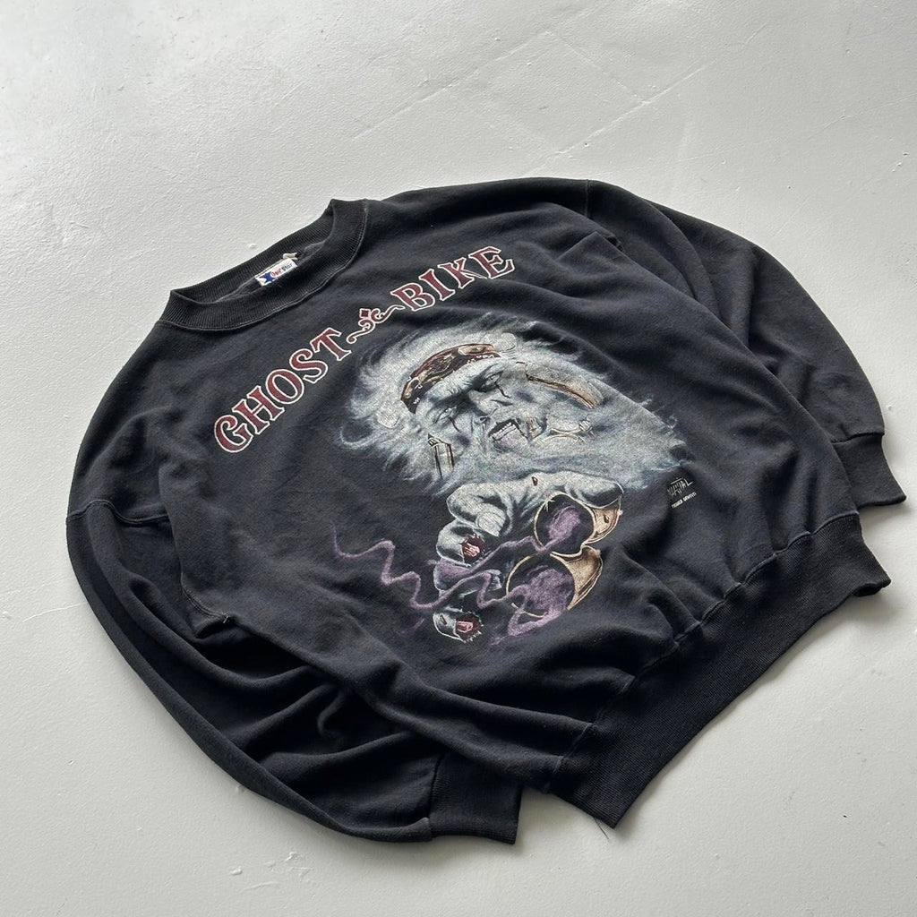Black Ghost Bike Vintage Graphic Sweatshirt - Large