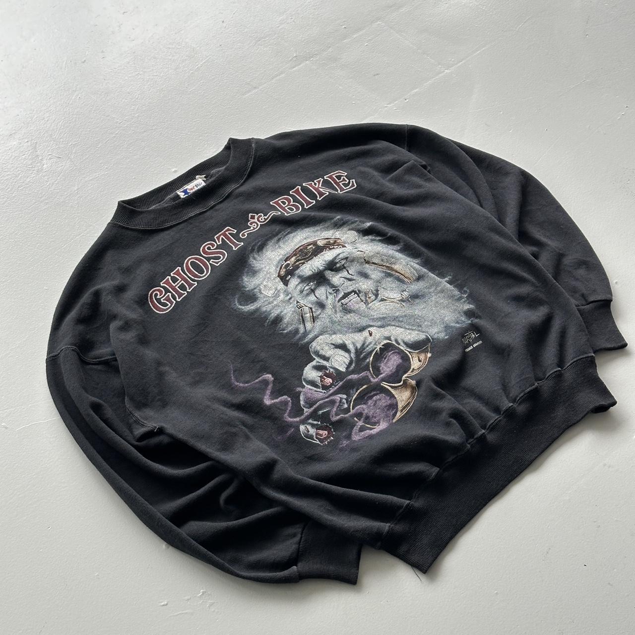 Black Ghost Bike Vintage Graphic Sweatshirt - Large