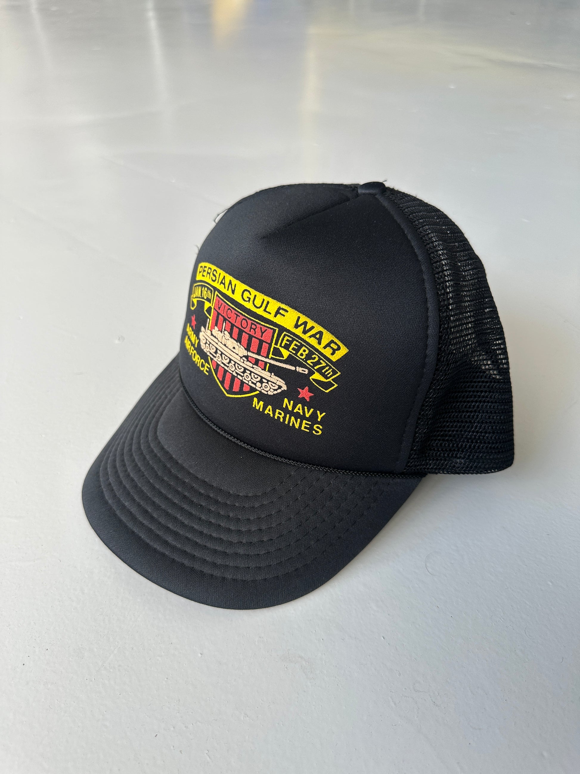 SnapBack Trucker Cap Foam and Mesh Persian Gulf War Victory Vintage Americana