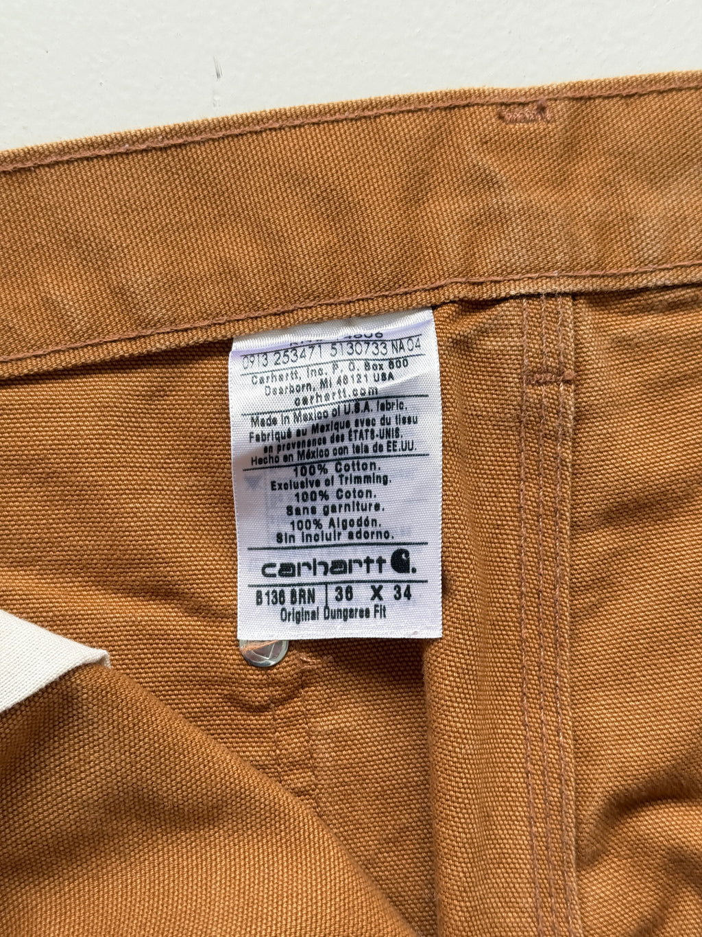 Carhartt Double Knee Duck Canvas 90's Vintage Carpenter Trousers - 36x30