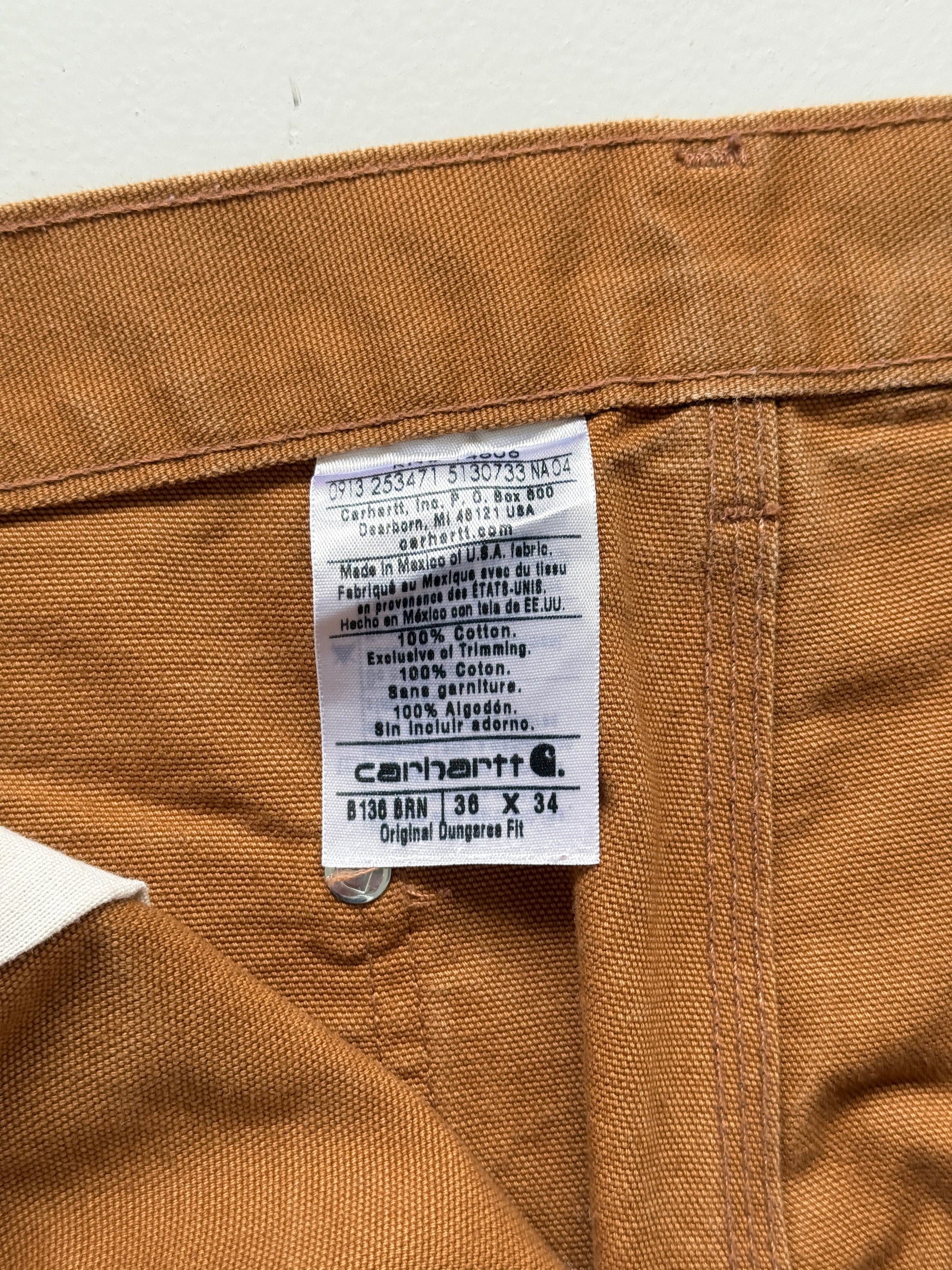 Carhartt Double Knee Duck Canvas 90's Vintage Carpenter Trousers - 36x30