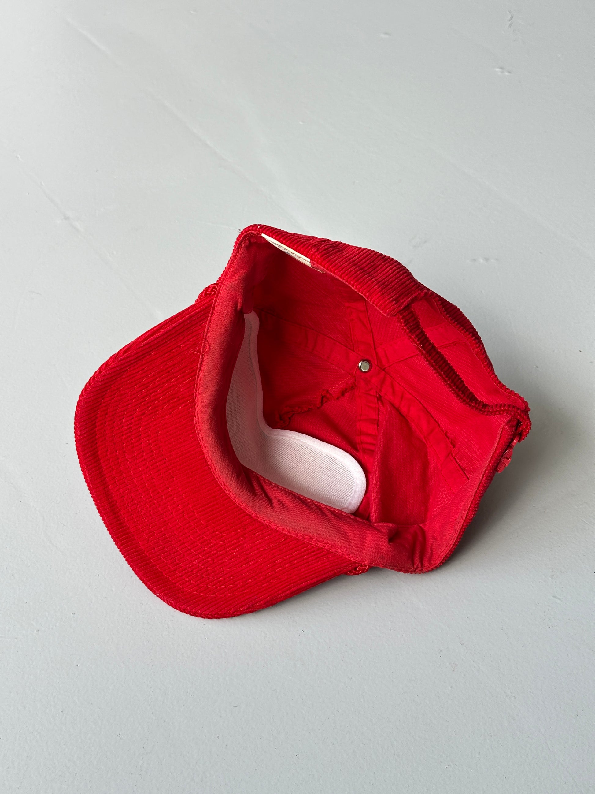 Red Billings Montana Elk Vintage Corduroy SnapBack Cap