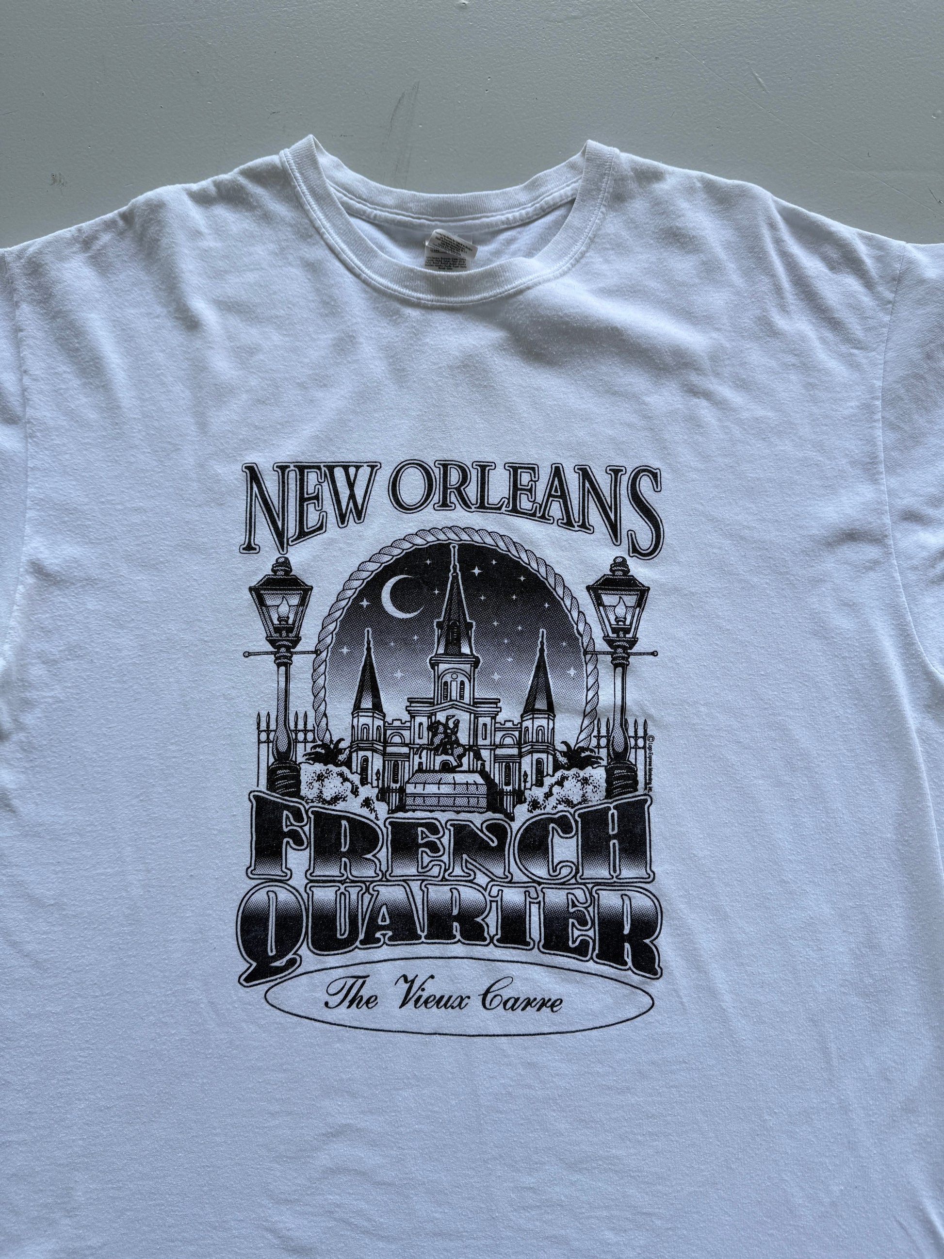 White New Orleans 00's Vintage Tourist Graphic T-Shirt - XL