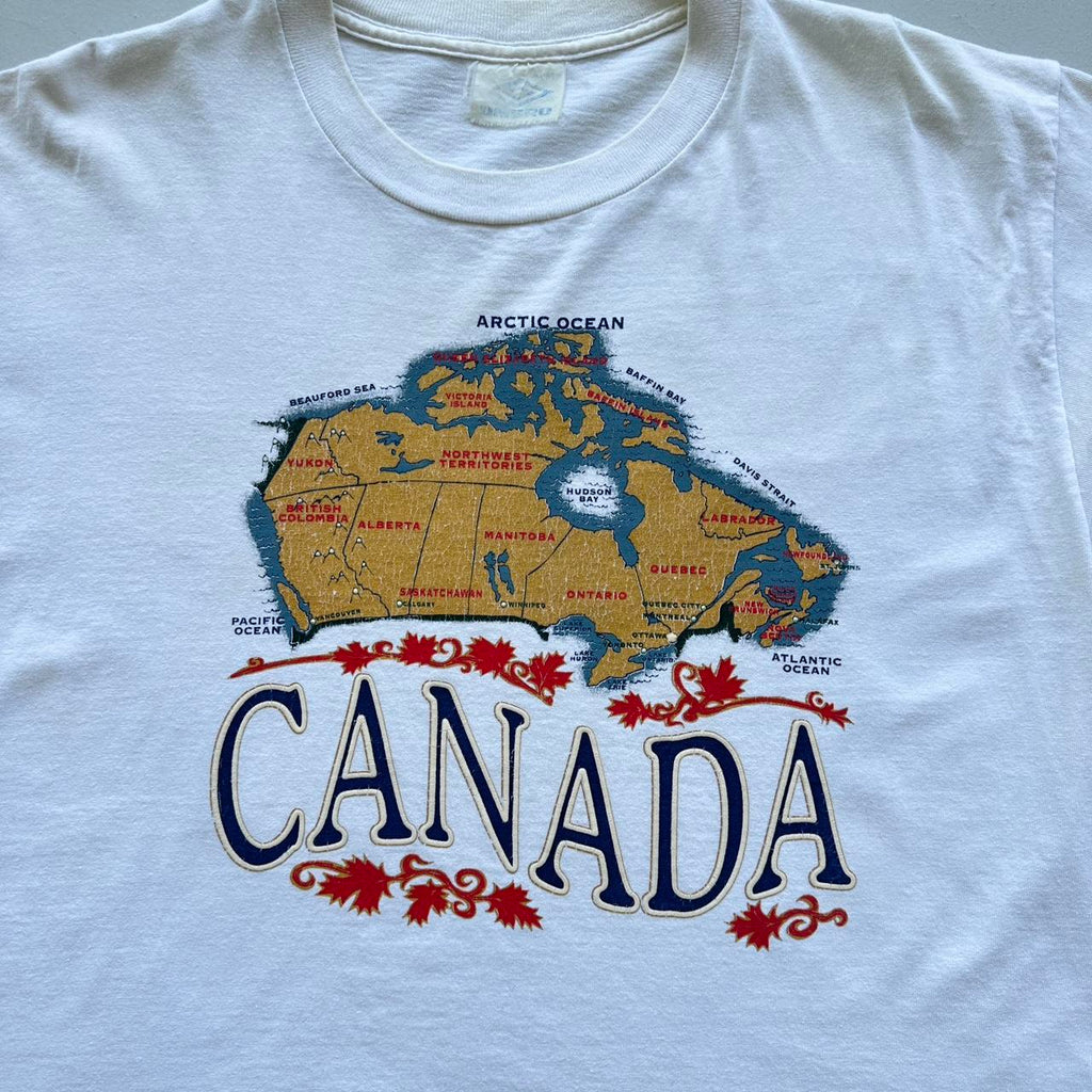 White Canada Tourist Vintage 90's T-shirt - XL