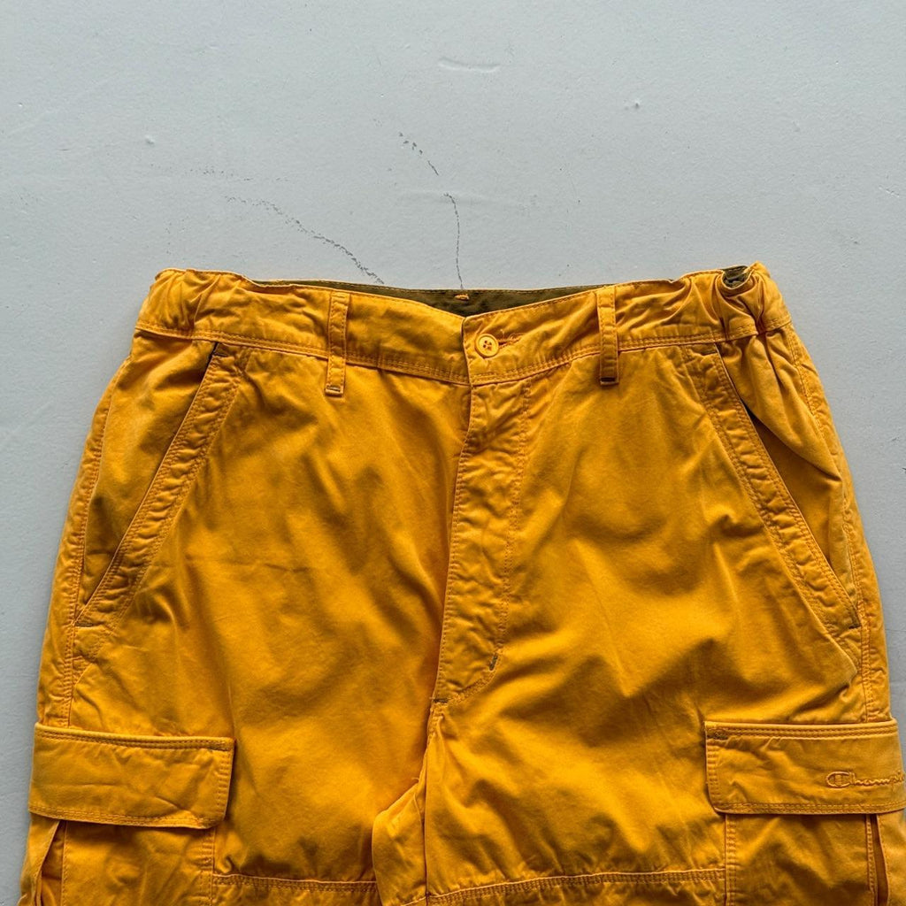 Yellow Champion 90’s Deadstock Baggy Cargo Shorts - W30 x L9