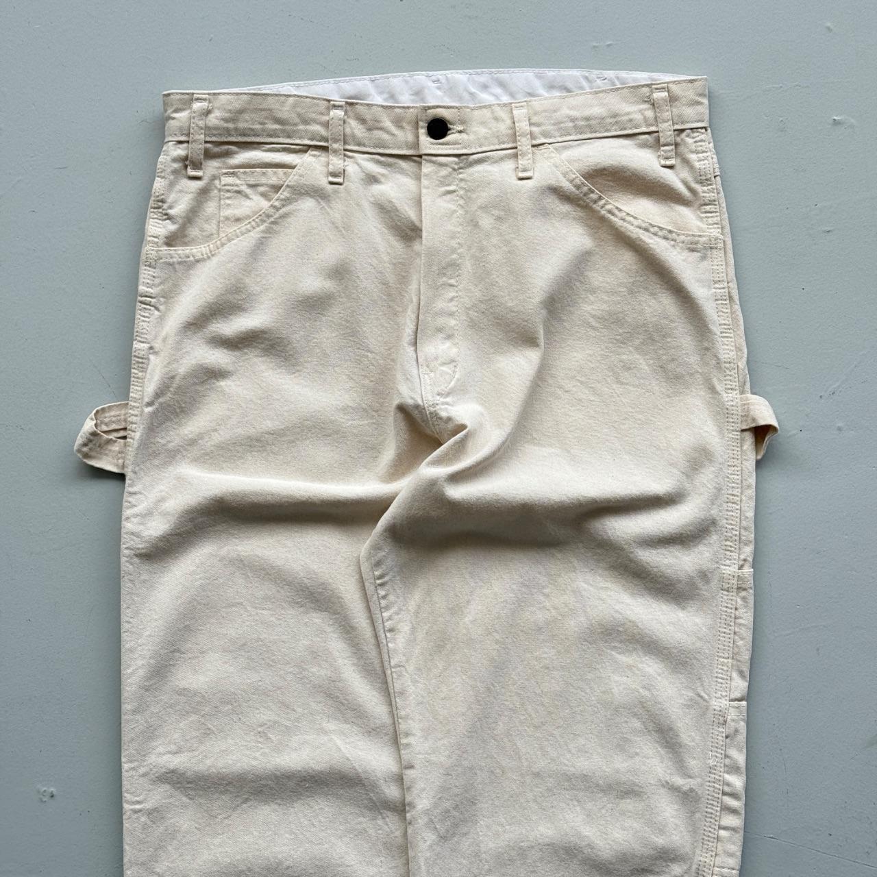 Cream Ecru Dickies 00’s Vintage Carpenter Trousers - W34 x L29