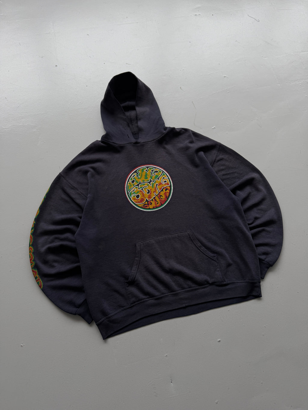 Big Bang Faded Graphic 90's Vintage Hoodie - XL