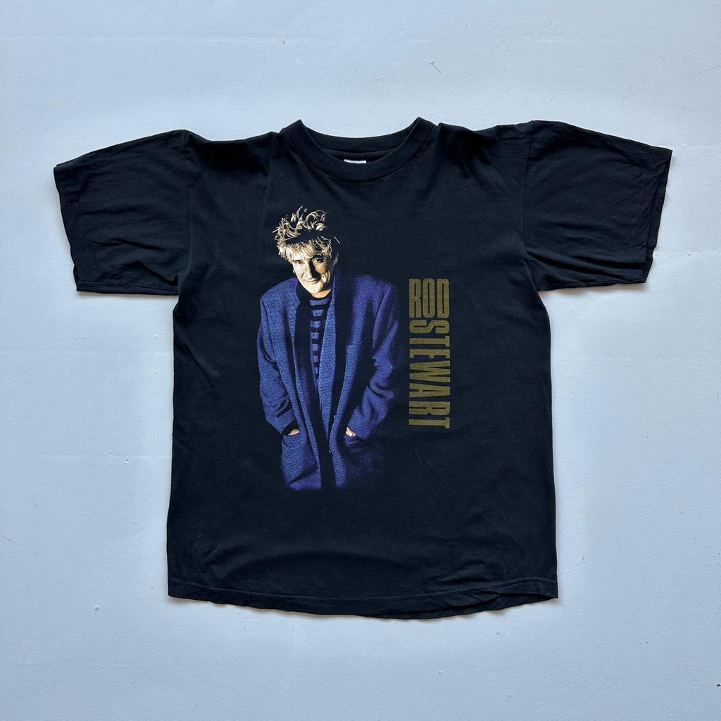 Rod Stewart Black 90s Vintage T-shirt - Large