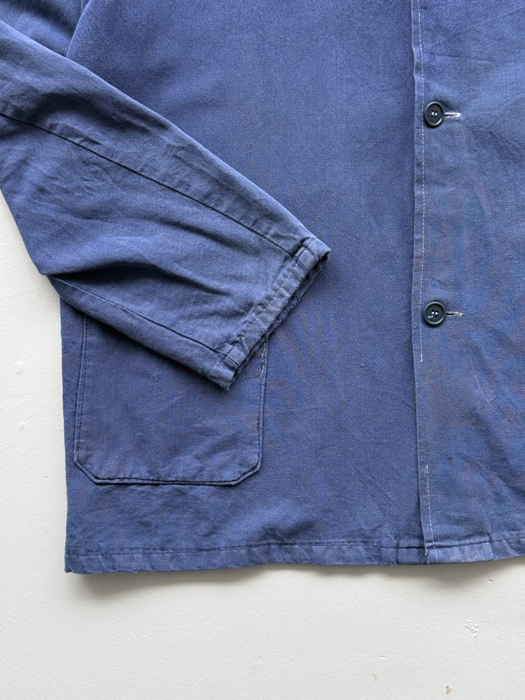 French Indigo Blue Vintage Chore Jacket CH241 - Medium
