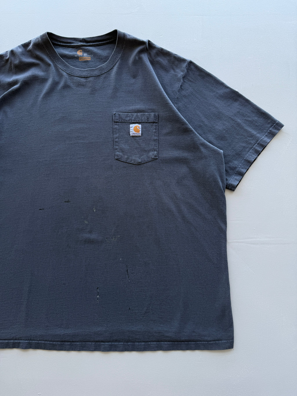 Faded Black Carhartt Original Fit Vintage Pocket T-Shirt - XXL
