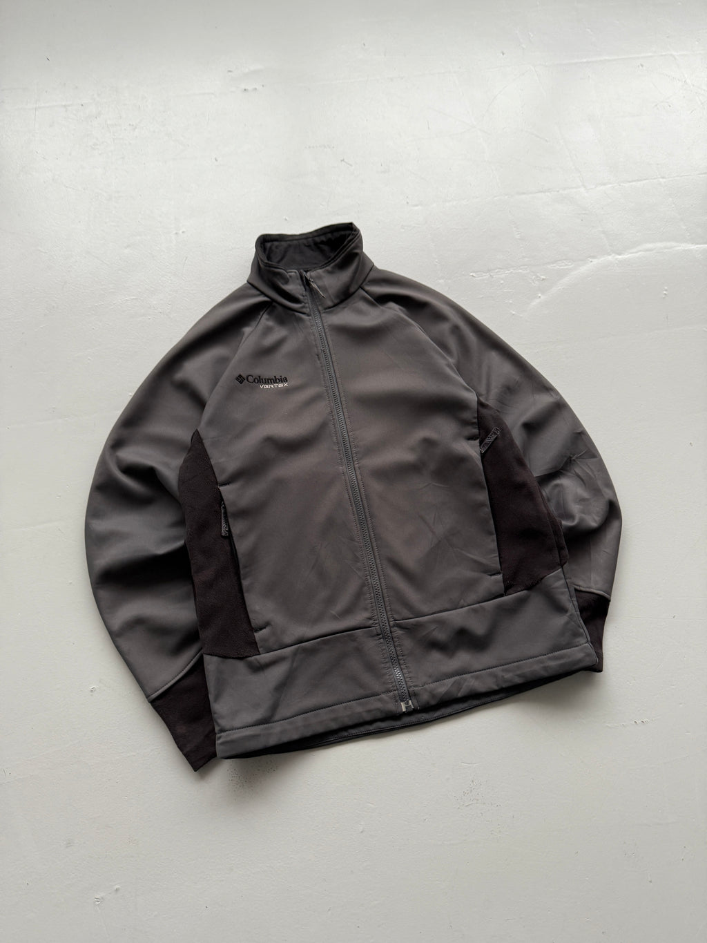 Grey Columbia 00's Vintage Fleece Lined Lightweight Jacket - Medium