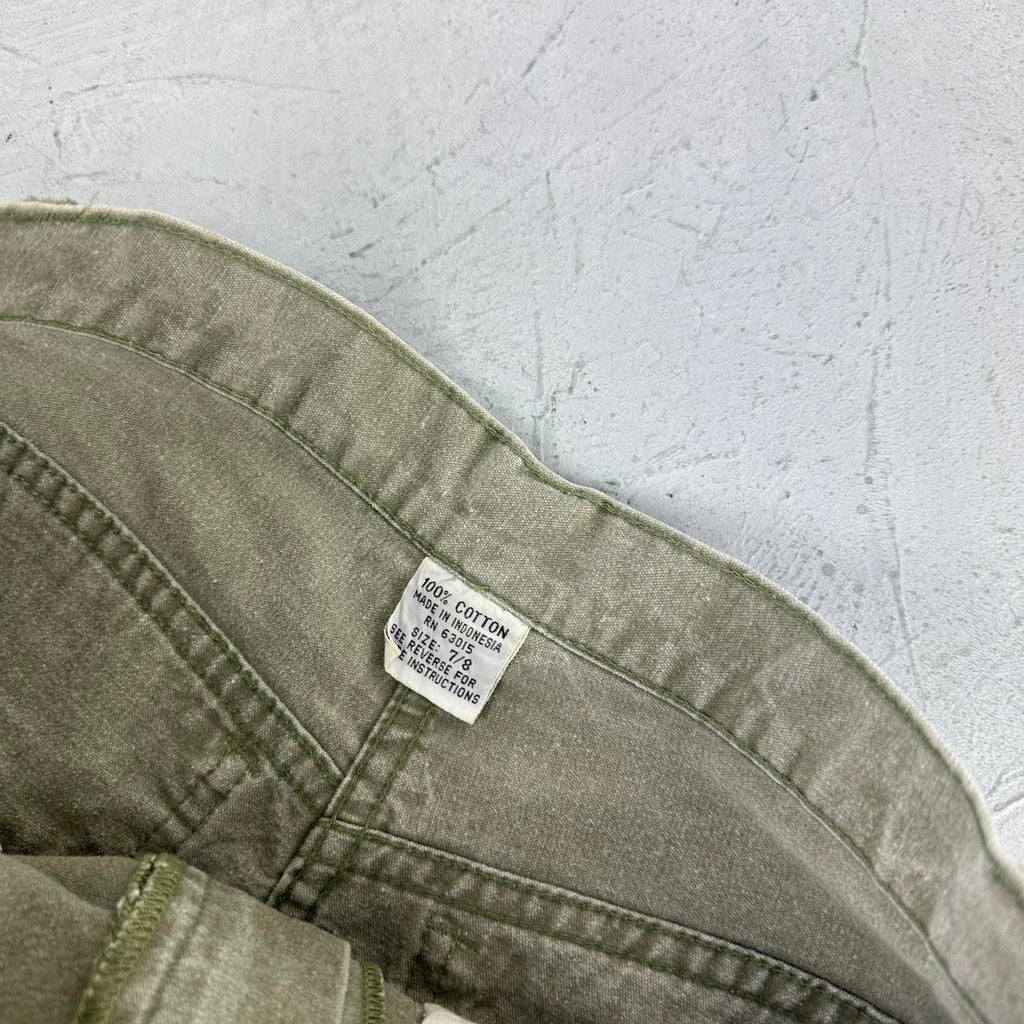 Khaki Denim Vintage Y2K Mini Skirt - W26 L20 Small (7/8)