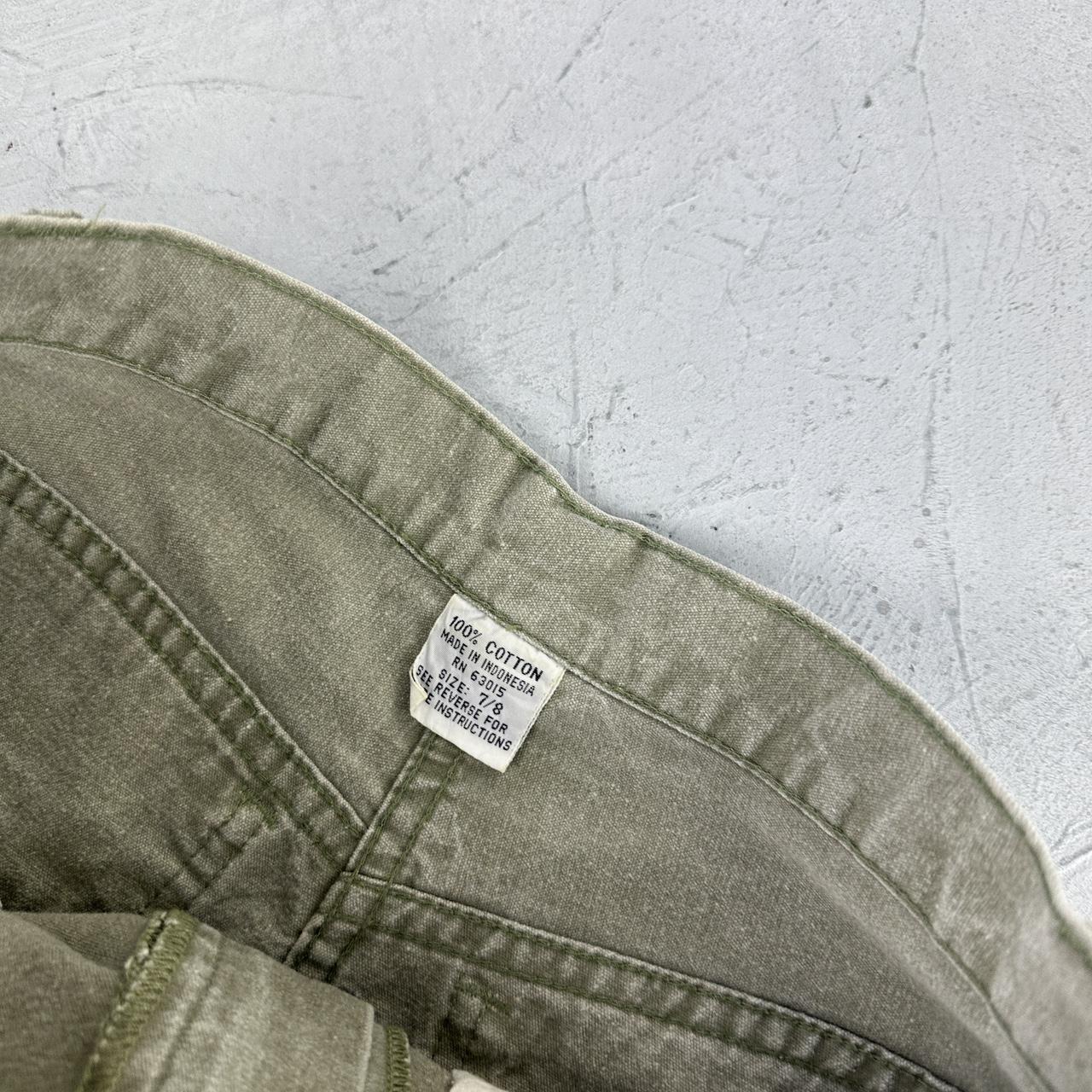 Khaki Denim Vintage Y2K Mini Skirt - W26 L20 Small (7/8)