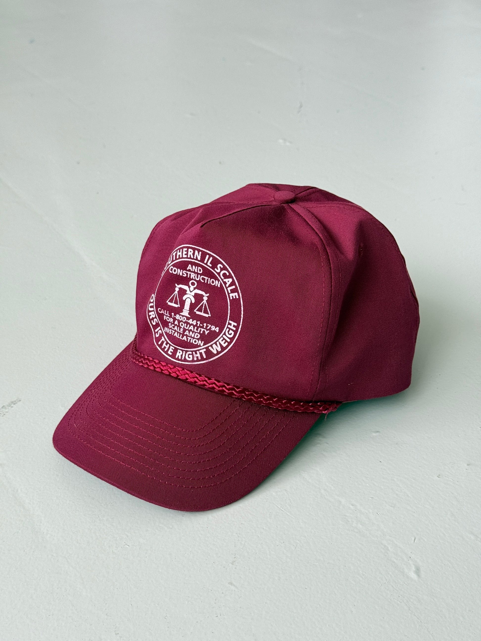 Maroon Construction Vintage Cotton SnapBack Trucker Cap