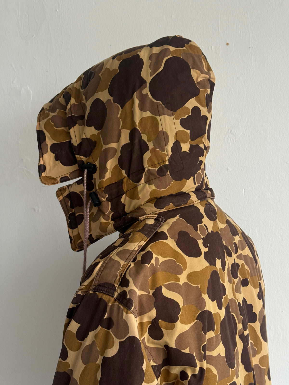 Avid Camo Duck Hunter 80's Vintage Hooded Hunting Jacket - Medium