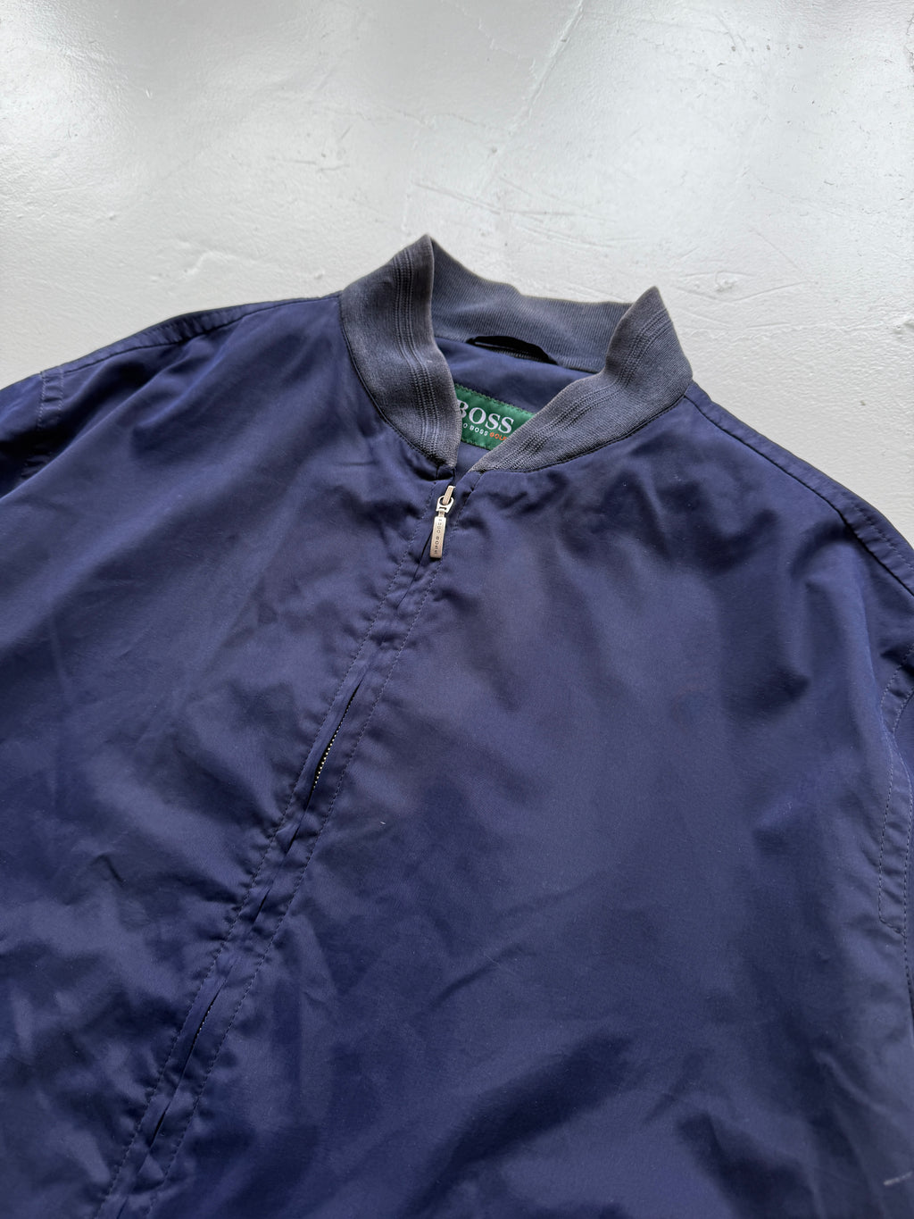 Blue Hugo Boss Golf 90's Vintage Wind Breaker Bomber Jacket - XL