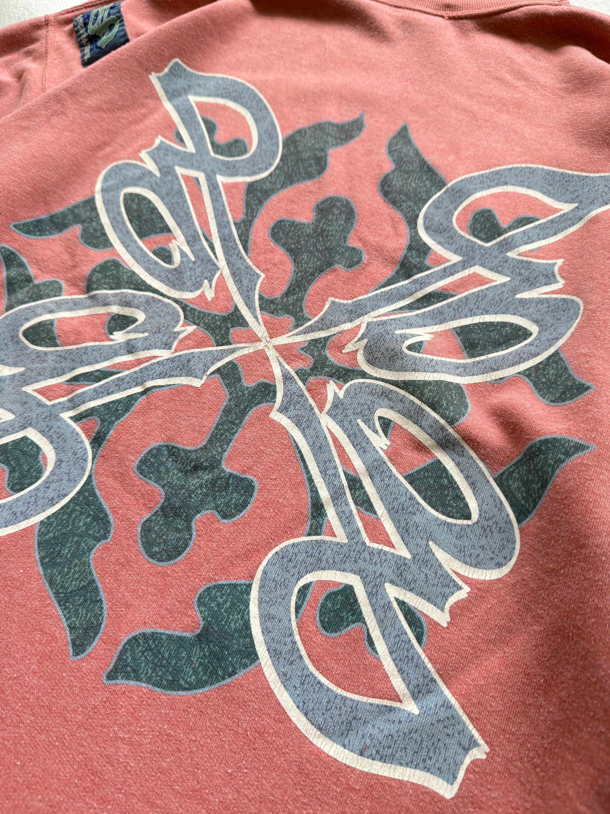 Pink American Bandana 90's Vintage Surfer Graphic Sweatshirt Jumper - Medium