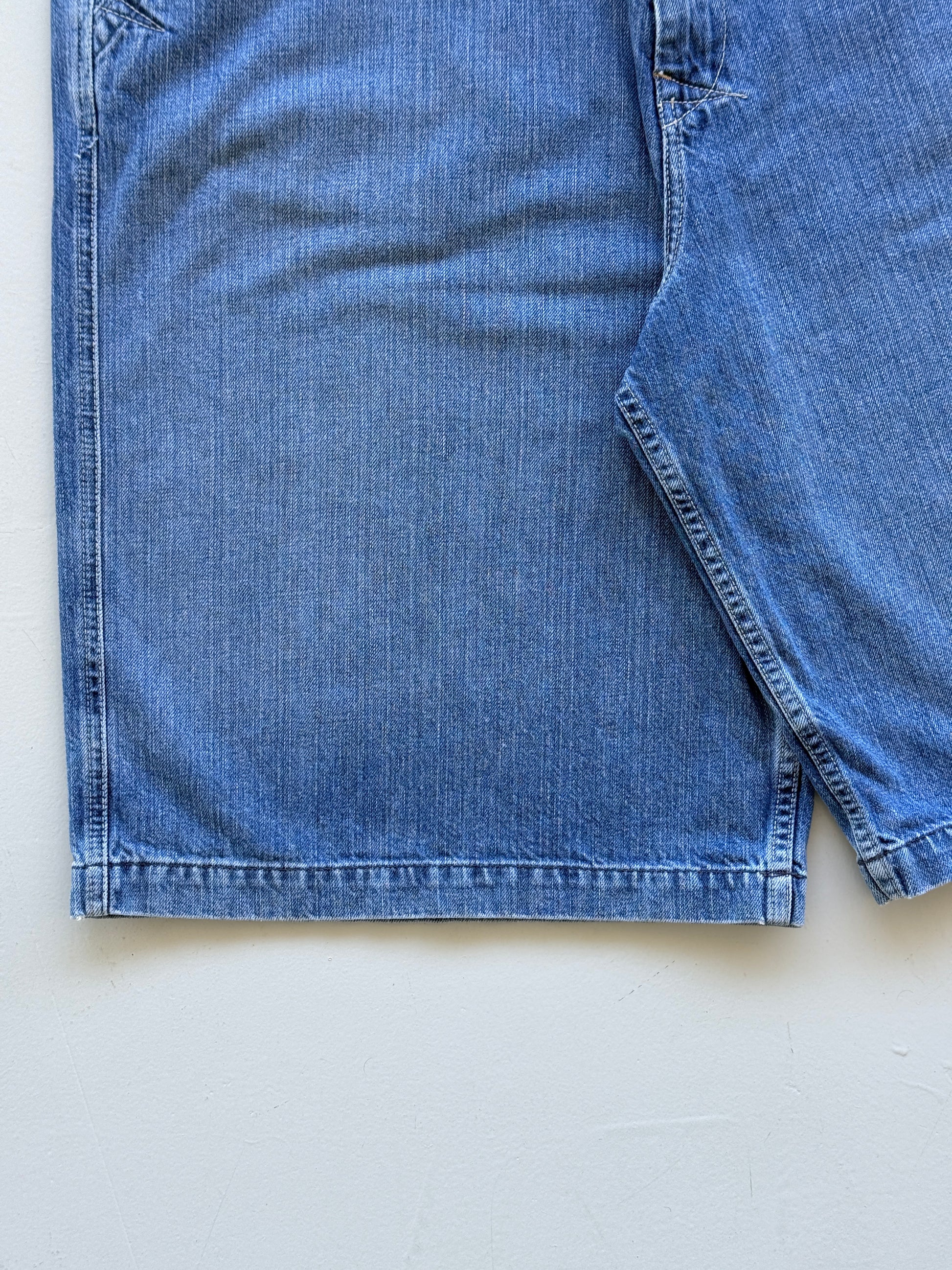 Mid Blue Lucky Brand 00's Vintage Y2K Baggy Hip Hop Denim Shorts - W40 x L11