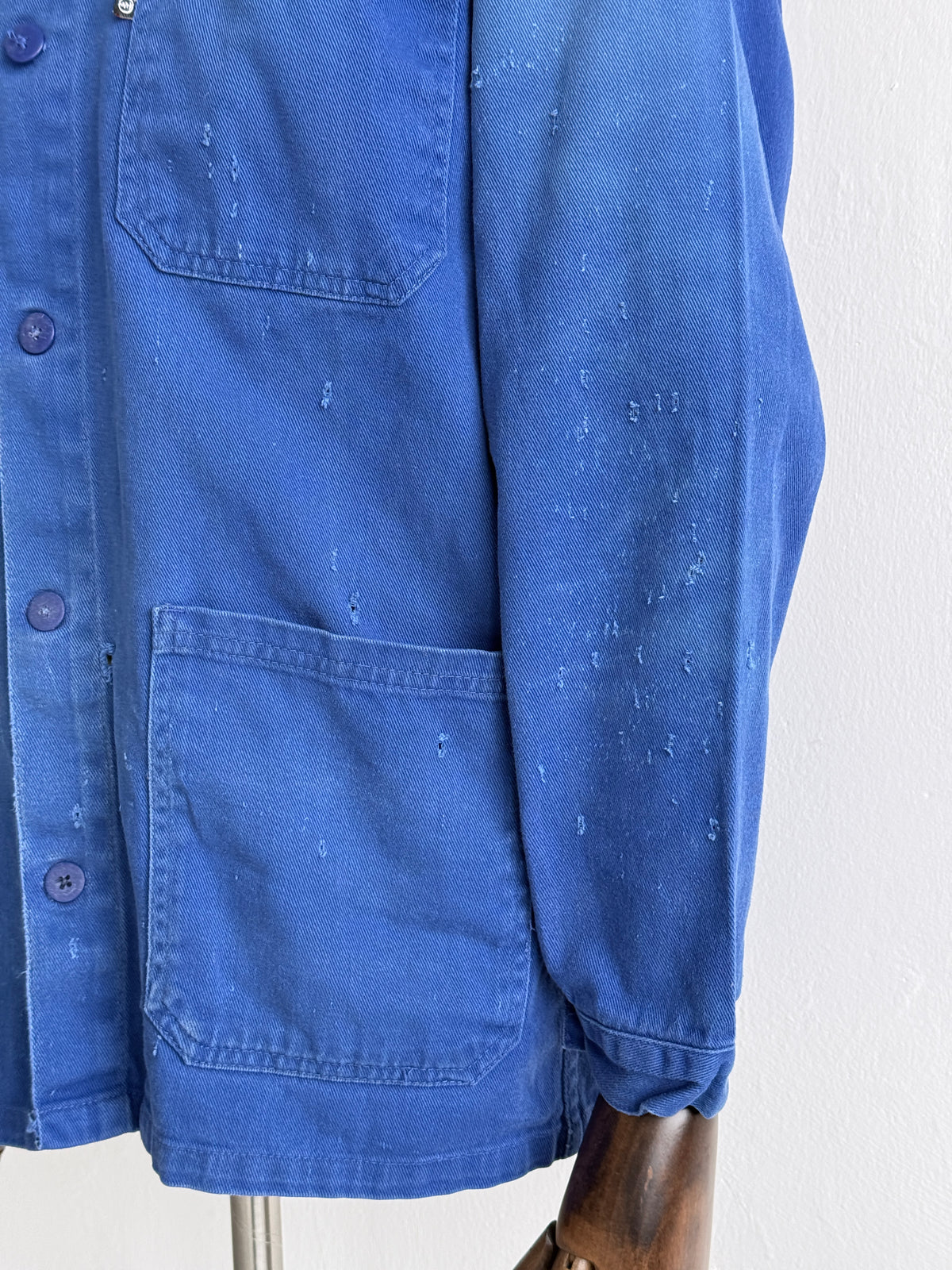 Faded Blue LMA 2000's Vintage Workwear Chore Jacket CH443 - Small