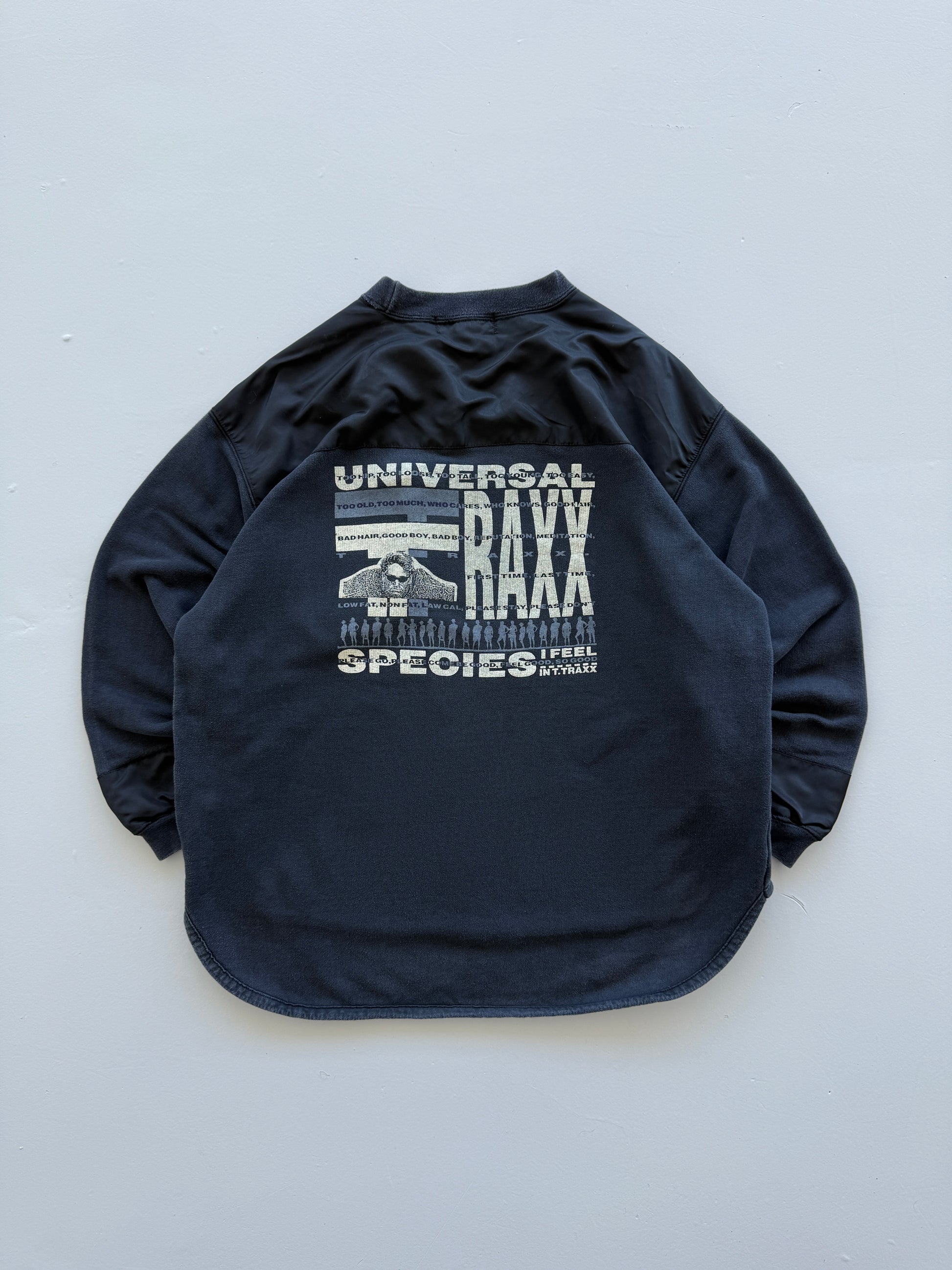 Black Traxx 90's Vintage Techno Rave Graphic Sweatshirt Jumper - XL