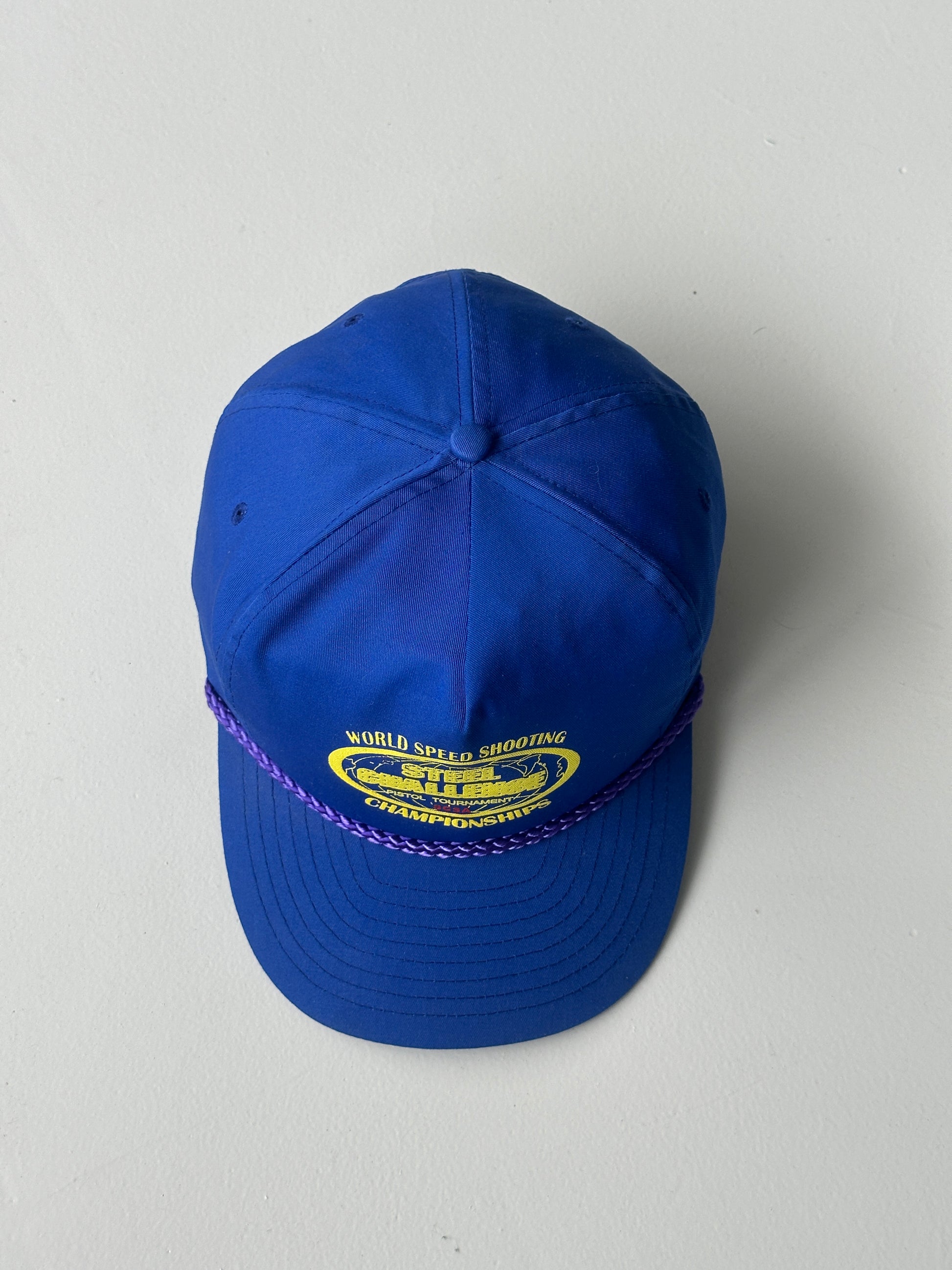 Blue Steel Challenge World Speed Shooting 90's Vintage SnapBack Trucker Cap