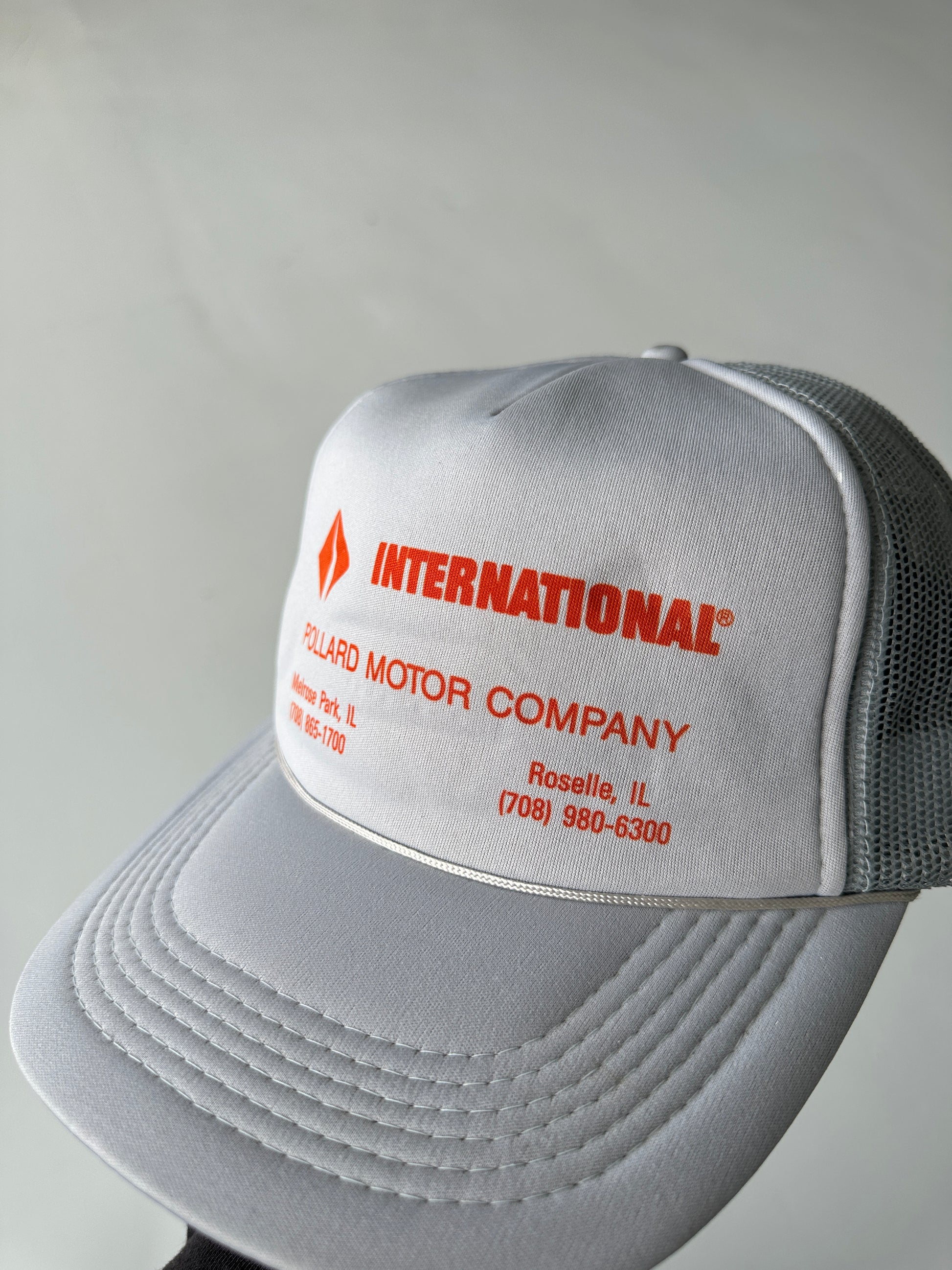 Grey International Pollard Motor Co Vintage Foam & Mesh SnapBack Trucker Cap