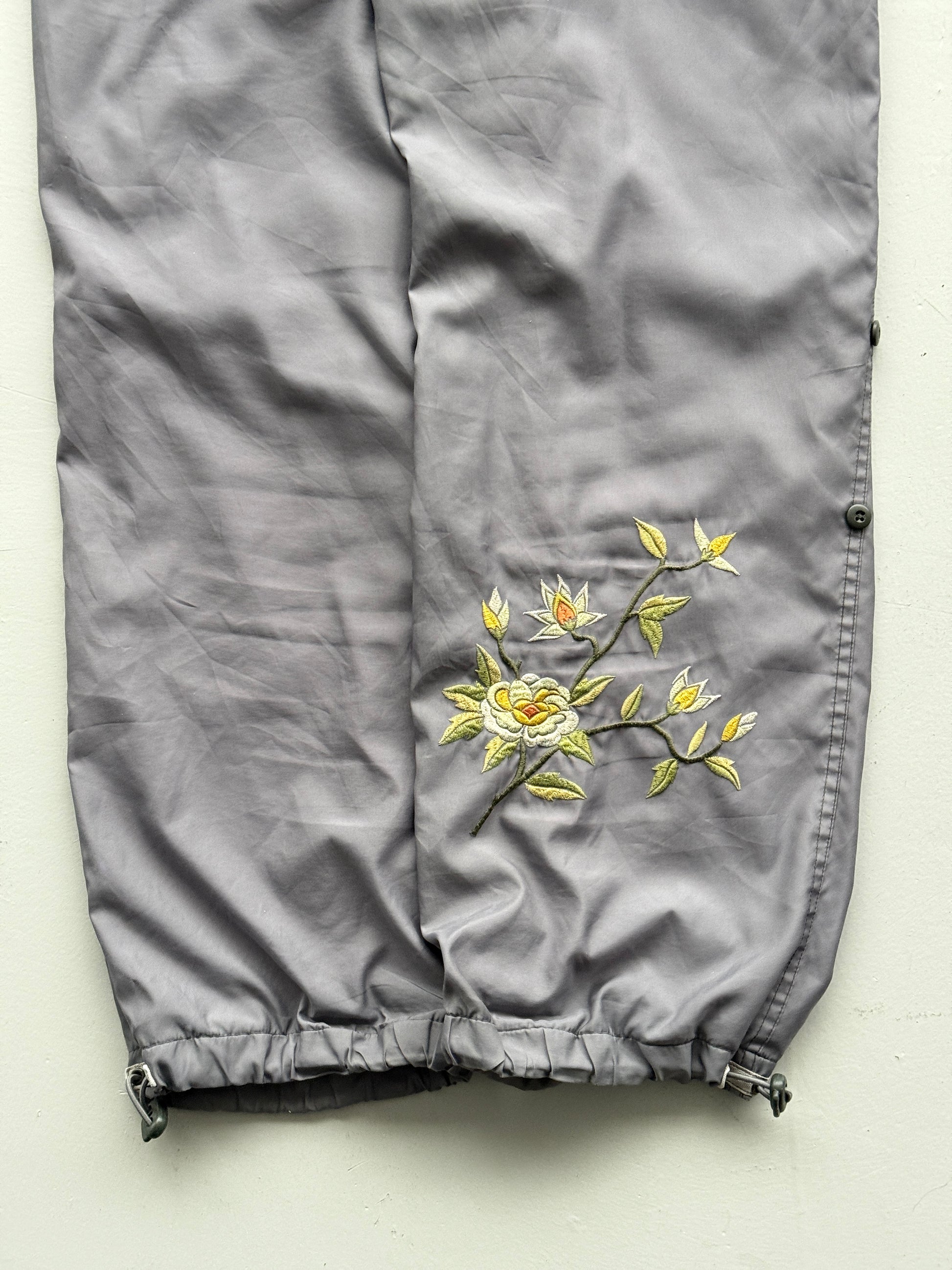 Grey GAP 00's Vintage Embroidered Track Pants Trousers - W30 x L29