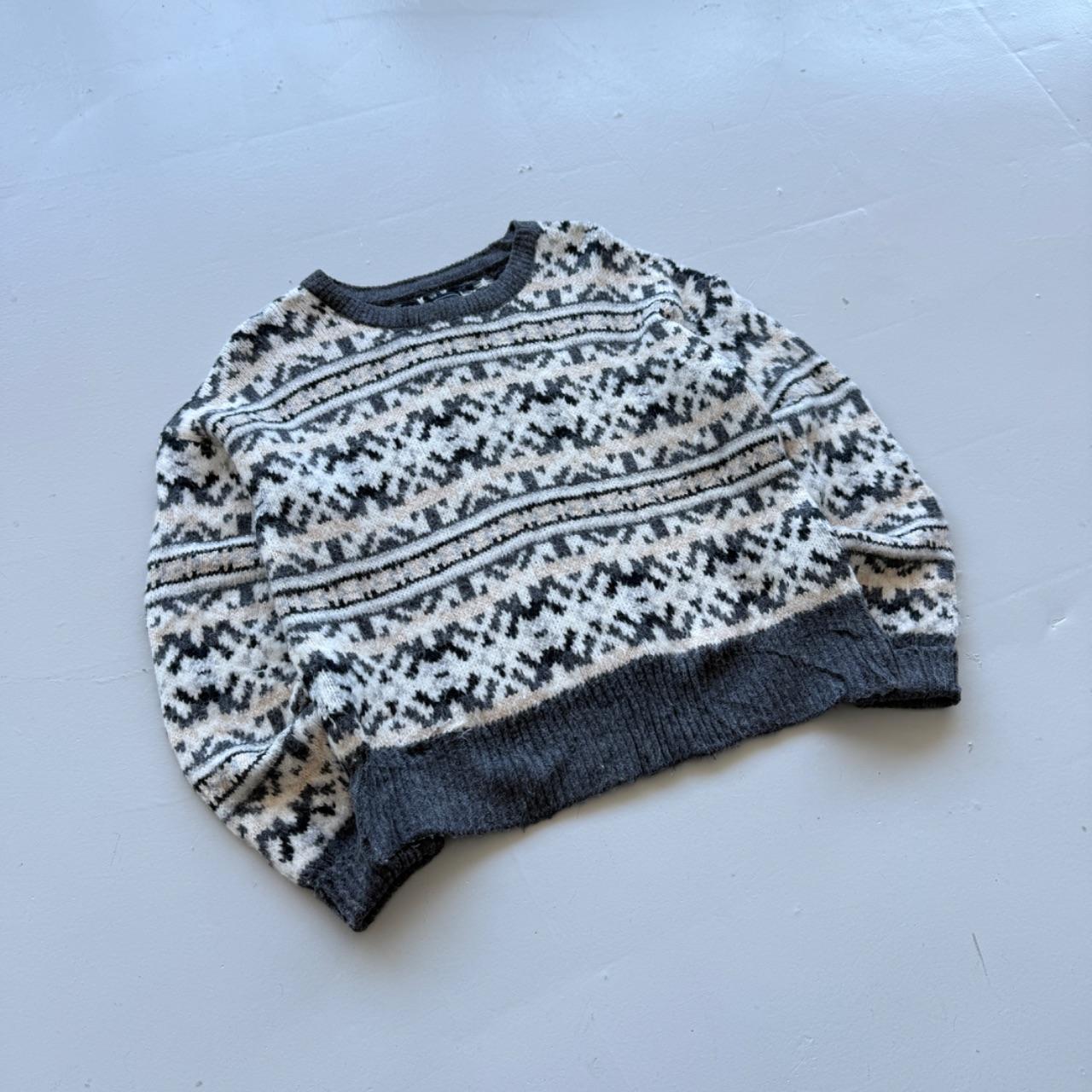 Cream Patterned GAP 00s Acrylic Knit Jumper - 10