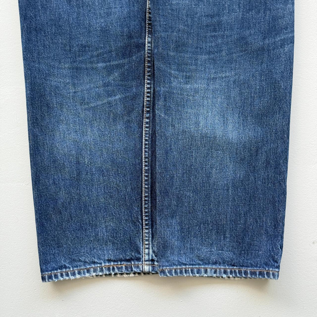 Navy Blue Levi's 501 Denim Straight Leg 90's Vintage Jeans - 32” x 29”