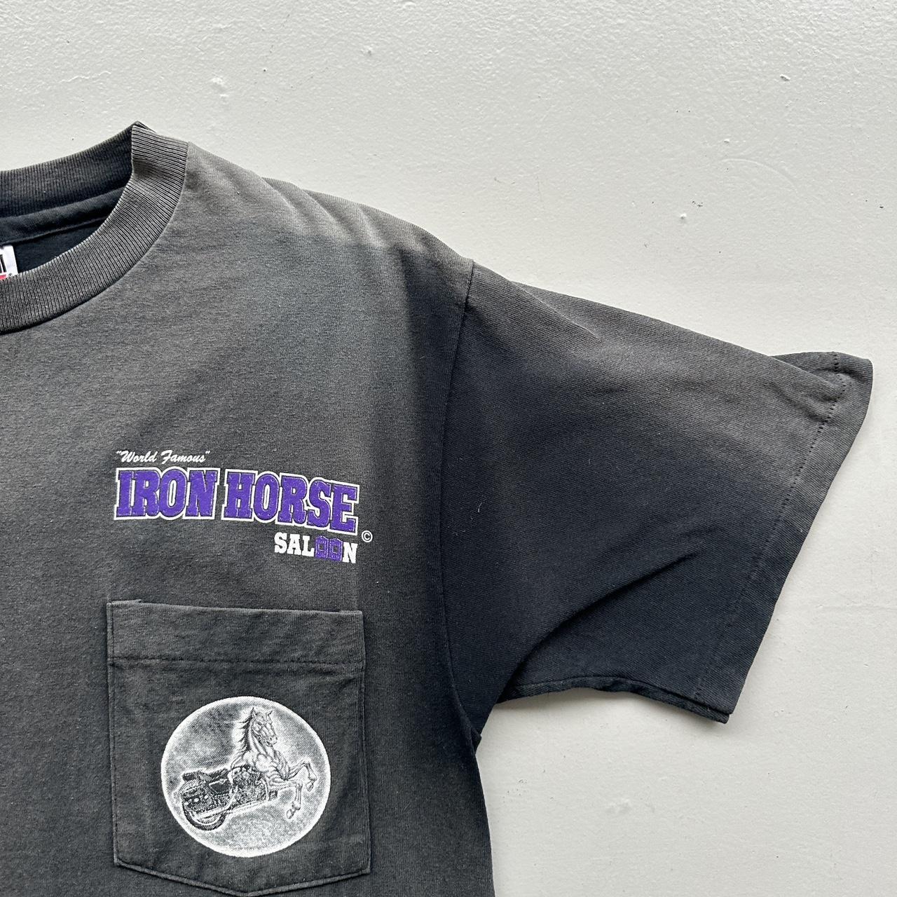 Faded Iron Horse Saloon 1997 Vintage 90's Graphic T-shirt - Small