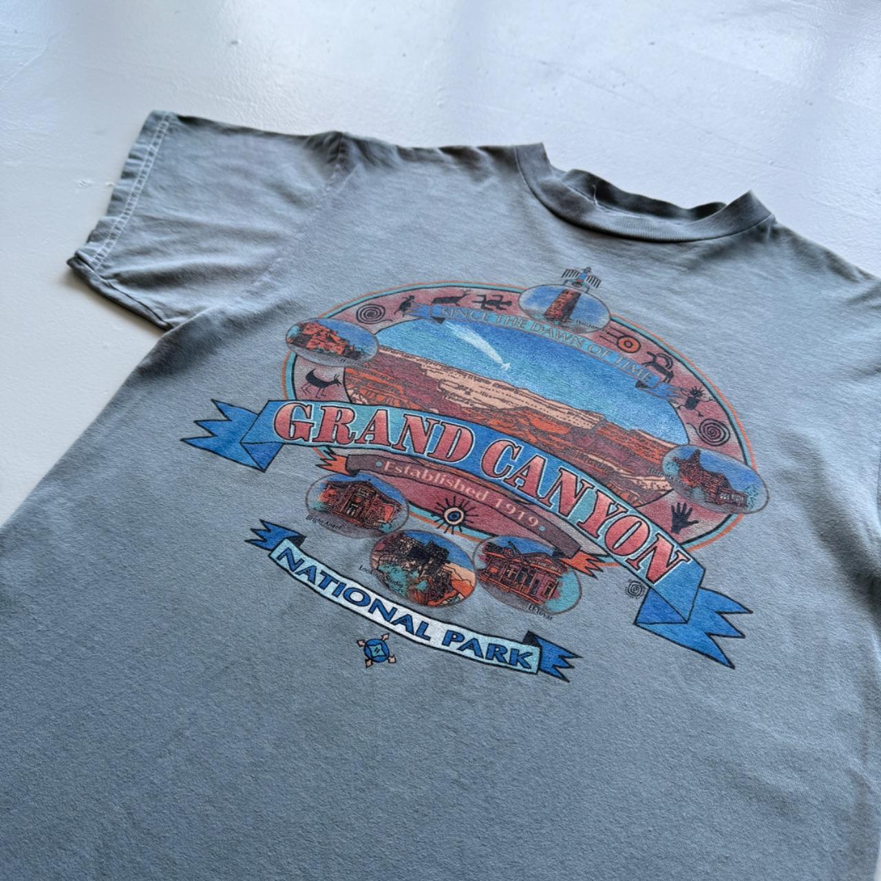 Blue Green Overdyed Grand Canyon 90's Tourist Vintage T-shirt - Medium
