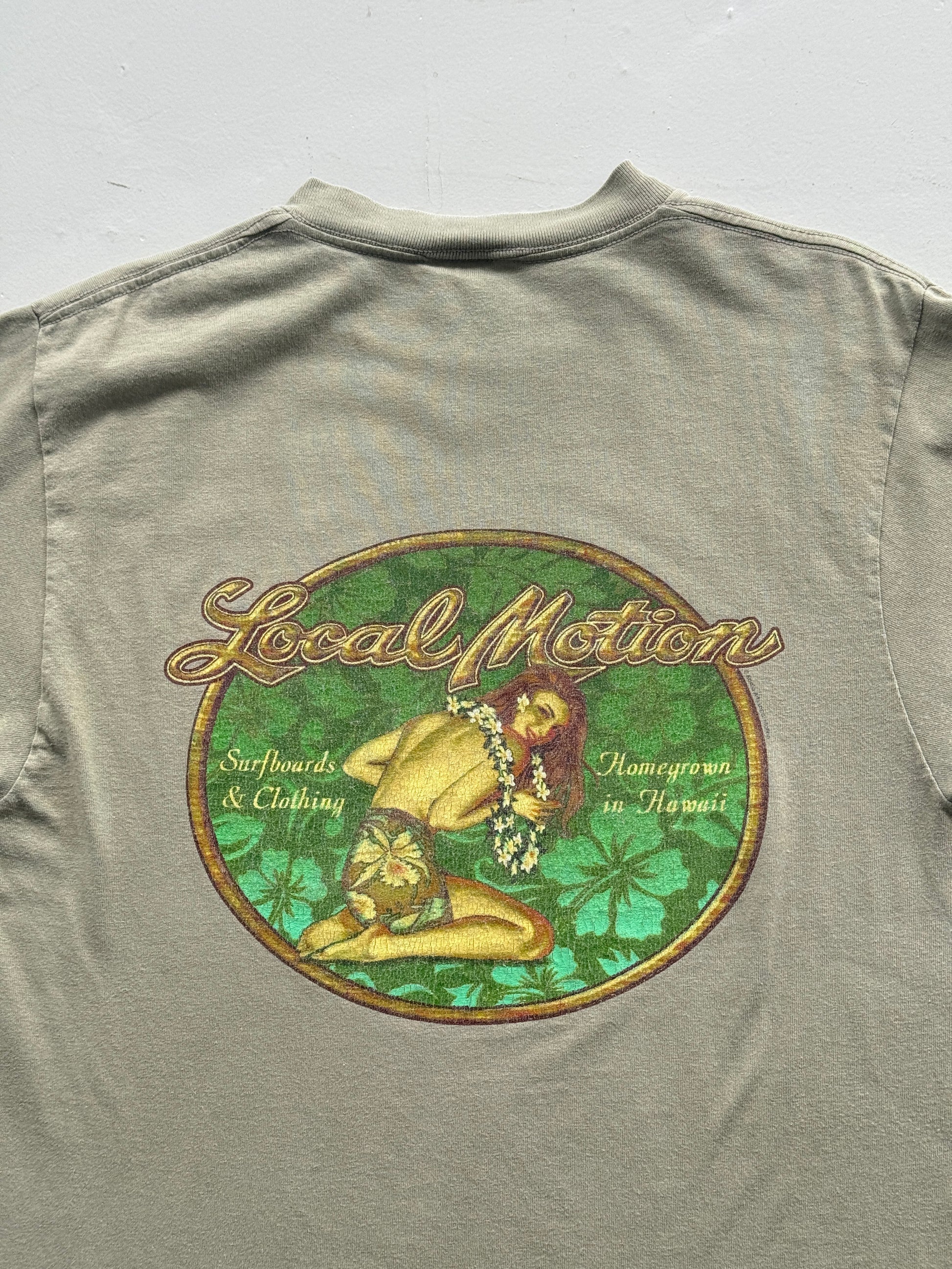 Green Local Motion Hawaii 00's Vintage Tourist Graphic T-Shirt - Medium