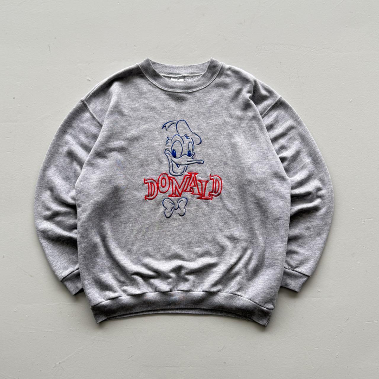 Grey Donald Duck 90’s Vintage Graphic Sweatshirt - Medium