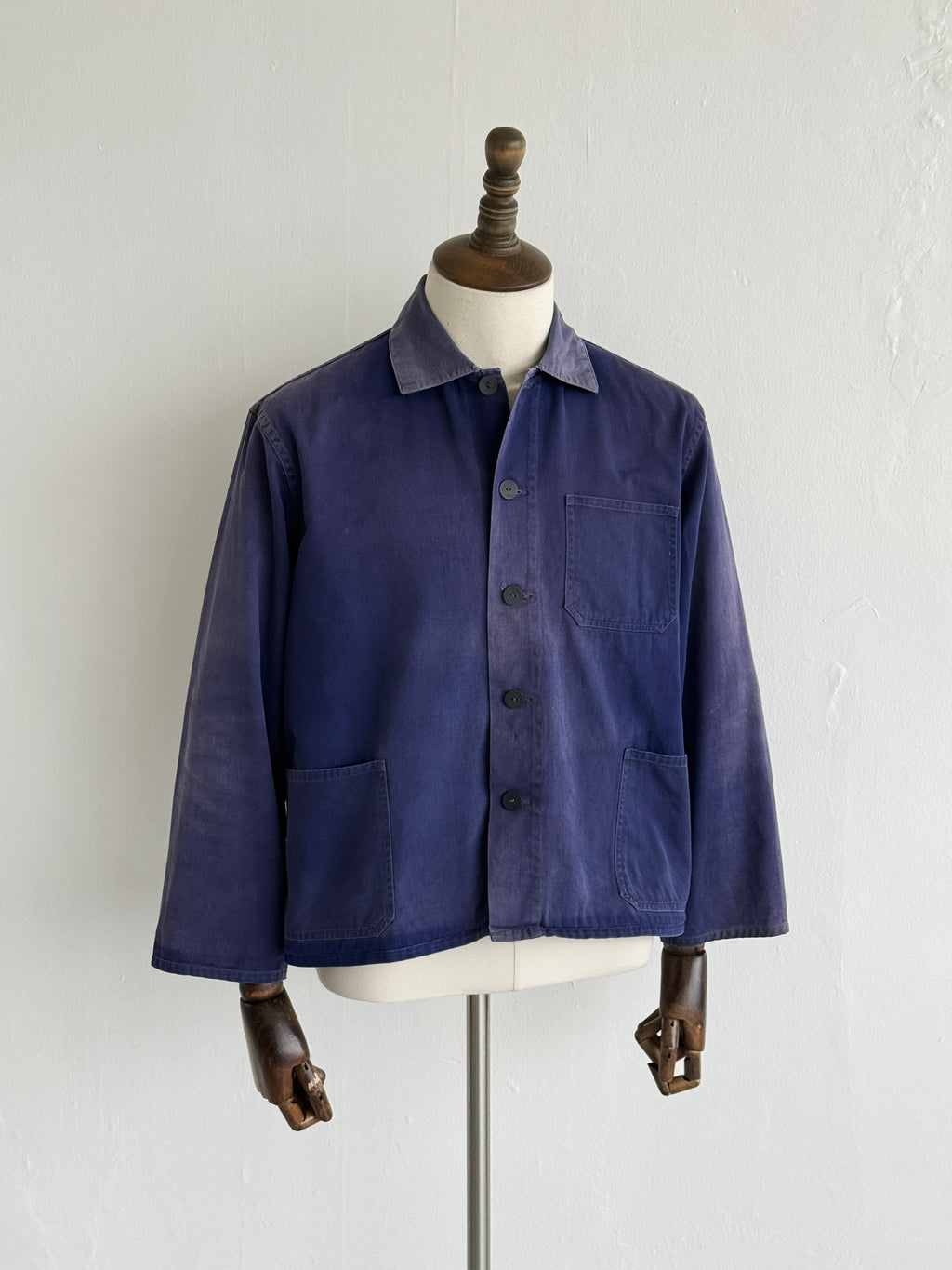 Faded Blue Friendship Made in China Vintage Workwear Chore Jacket CH386 - XS