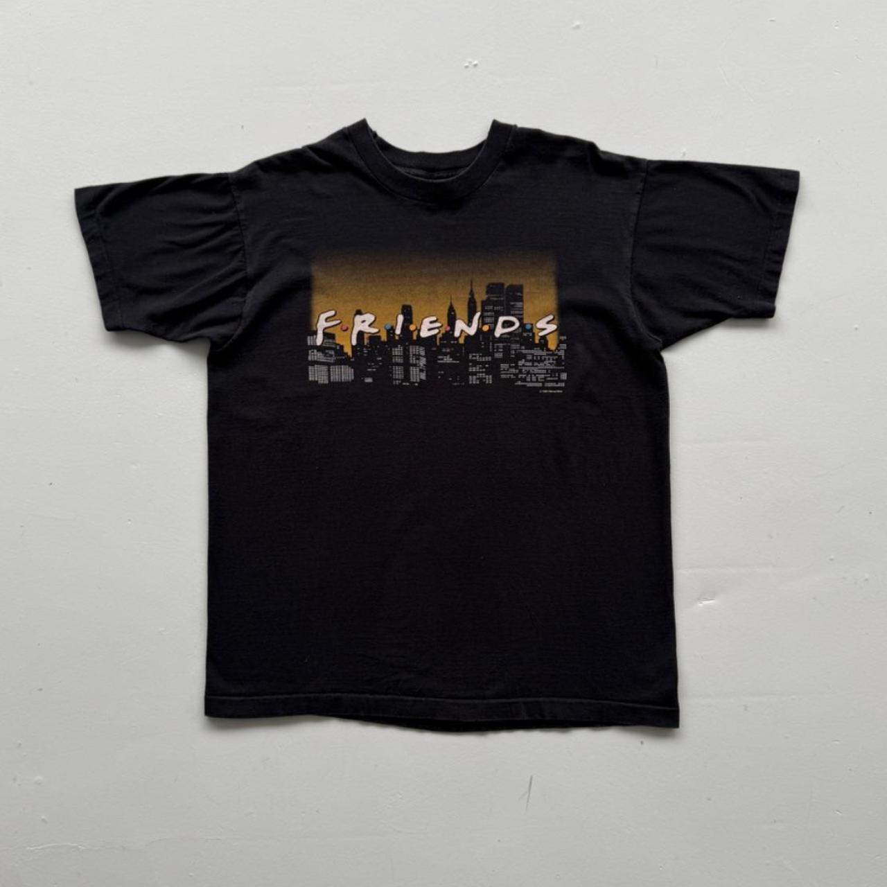 Black Friends 90s Vintage Logo T-shirt - Large