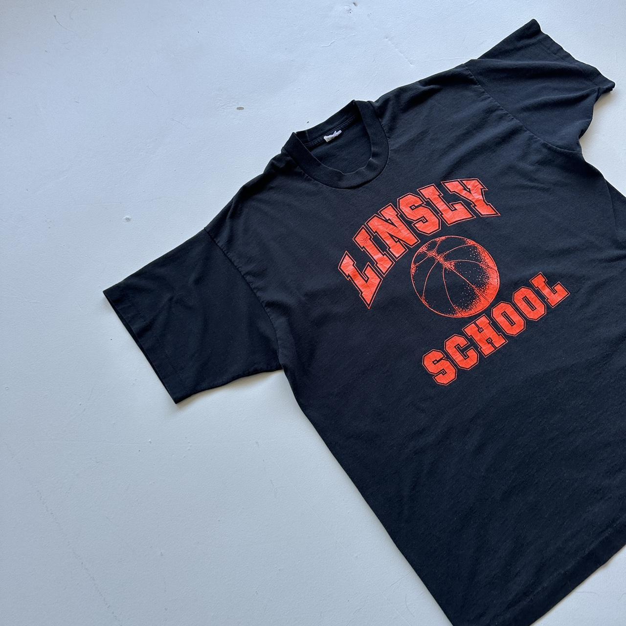 Linsly School Basketball Black 90s Vintage T-shirt - XL