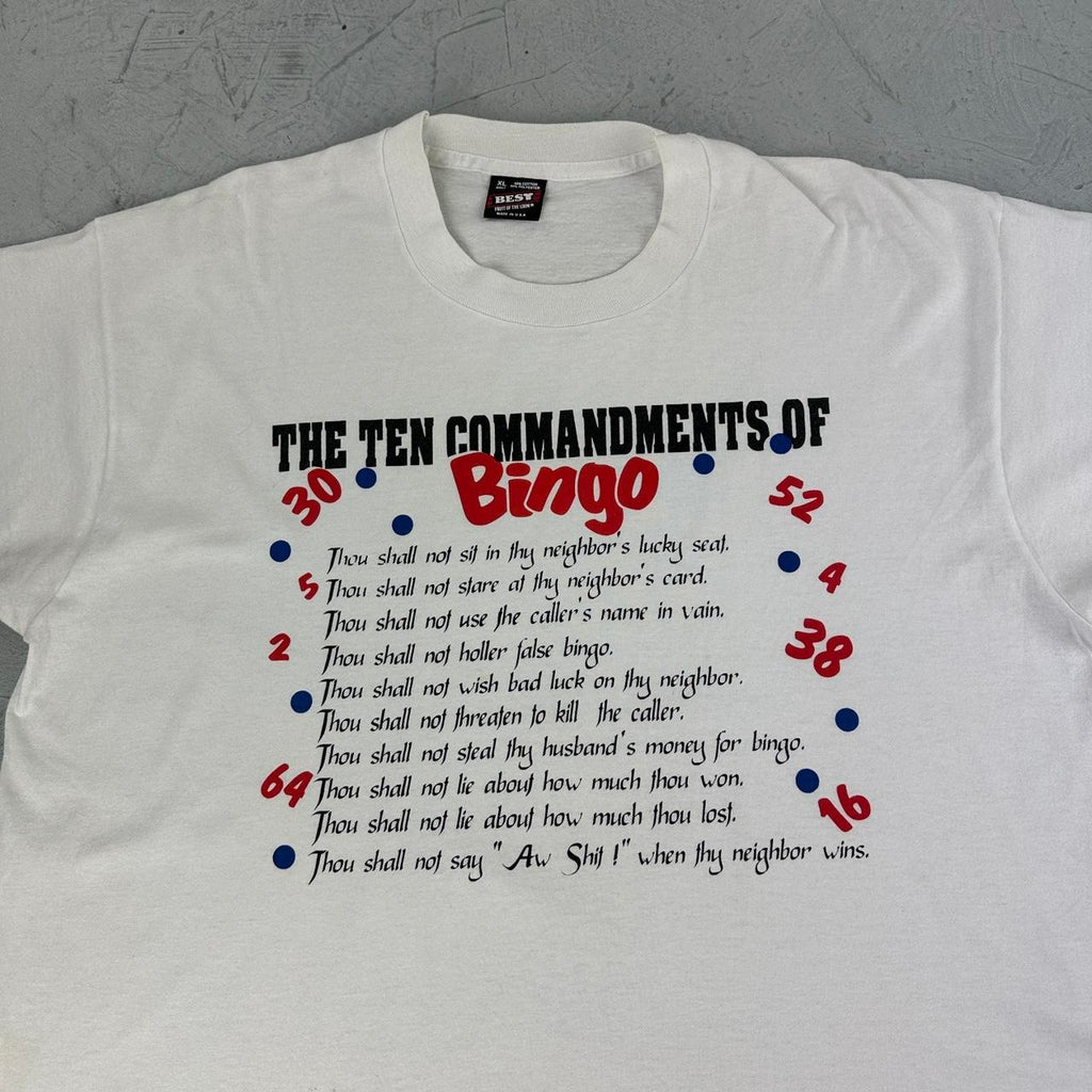 Bingo Commandments Vintage T-shirt - XL
