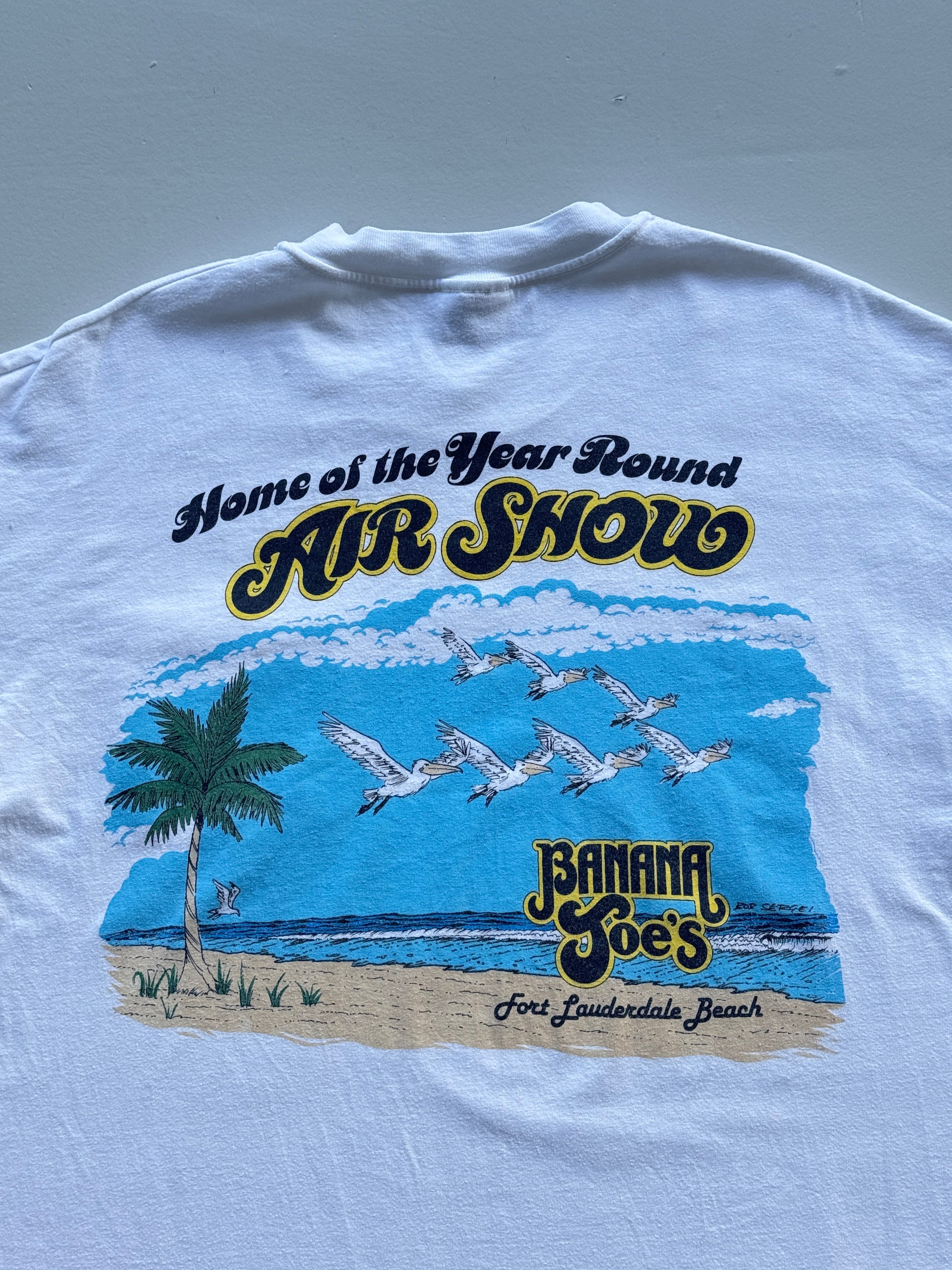 Banana Joe's Fort Lauderdale Beach Vintage Tourist Graphic T-Shirt - XL