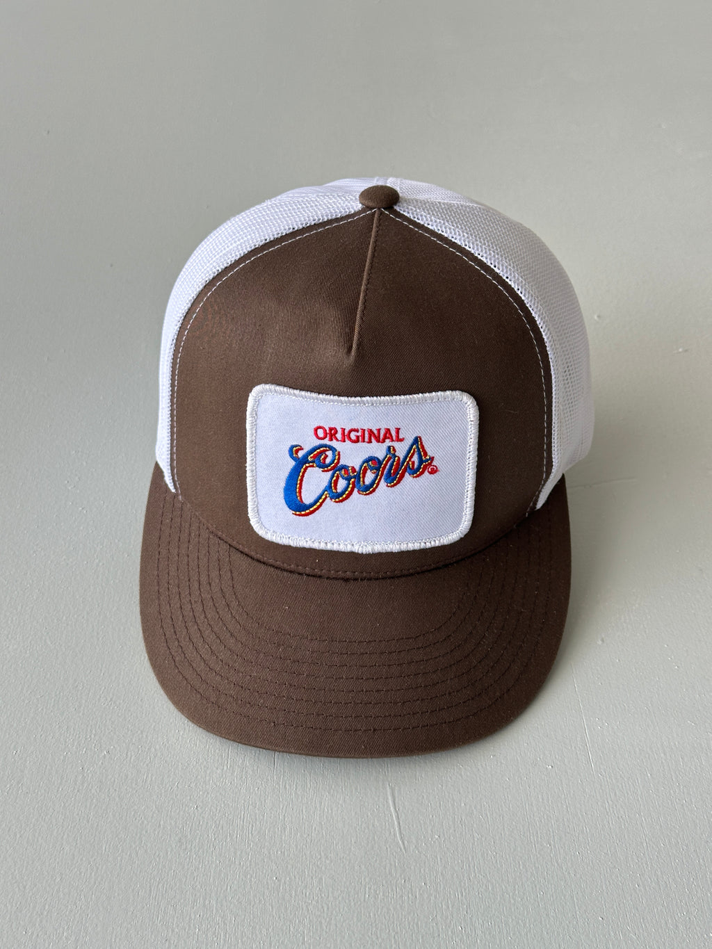 Brown / White Original Coors 90's Vintage Foam and Mesh SnapBack Trucker Cap