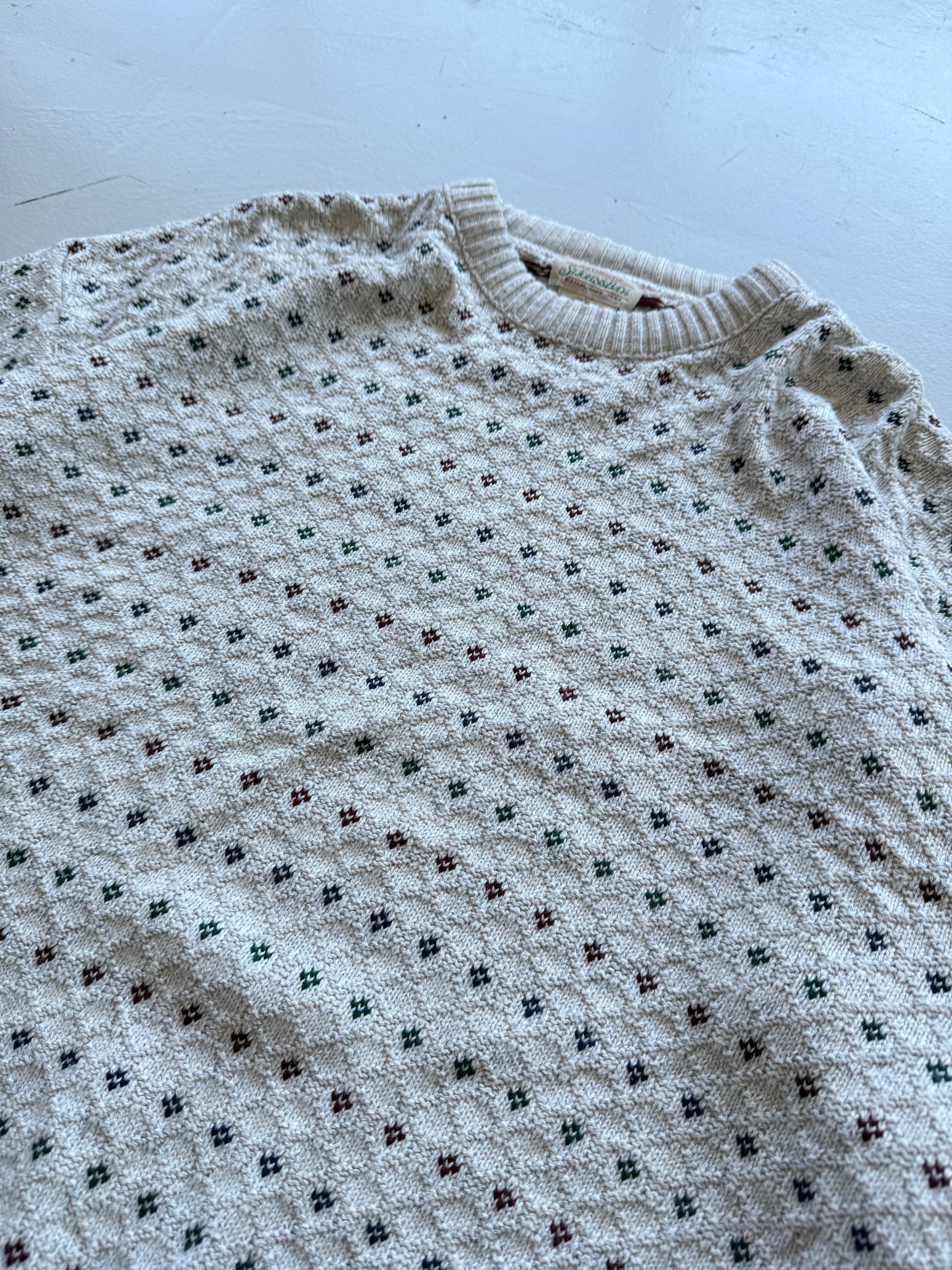 Cream St. John's Bay Knitted Vintage 90's Jumper - XL