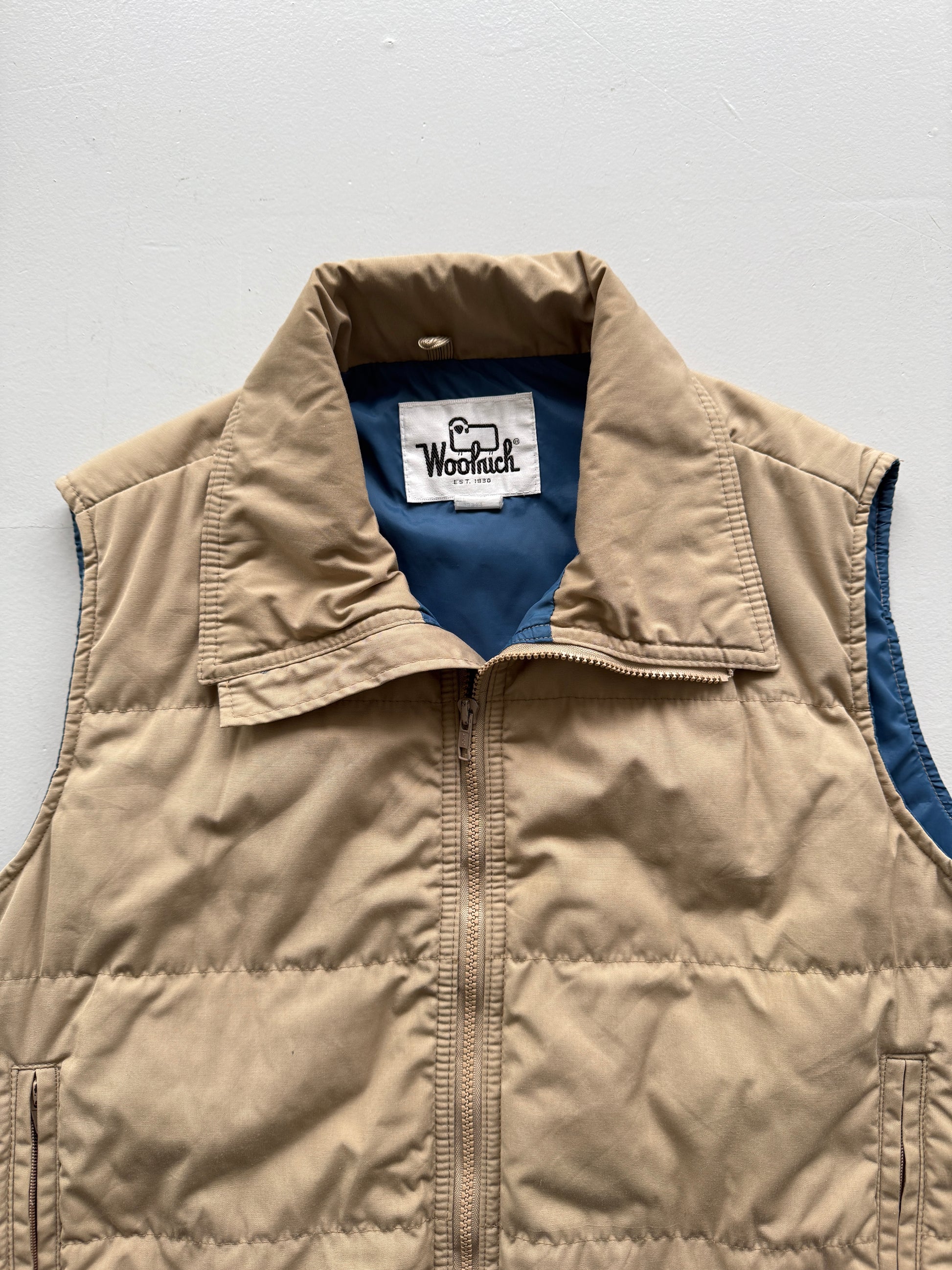 Cream Woolrich 90's Vintage Insulated Puffer Vest Body Warmer - Medium
