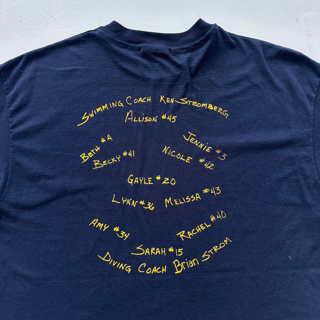 Navy Pirate University Vintage 80's T-shirt - XL