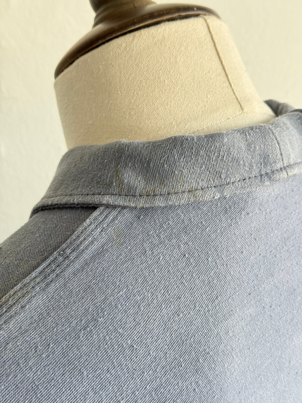 Faded Blue Moleskin German Made 60's Vintage Workwear Chore Jacket CH472 - Large
